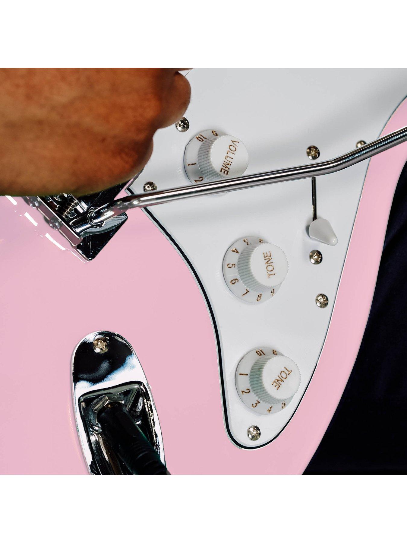 Image 6 of 6 of 3rd Avenue Full Size 4/4 Electric Guitar Pack with Amp - Pastel Pink