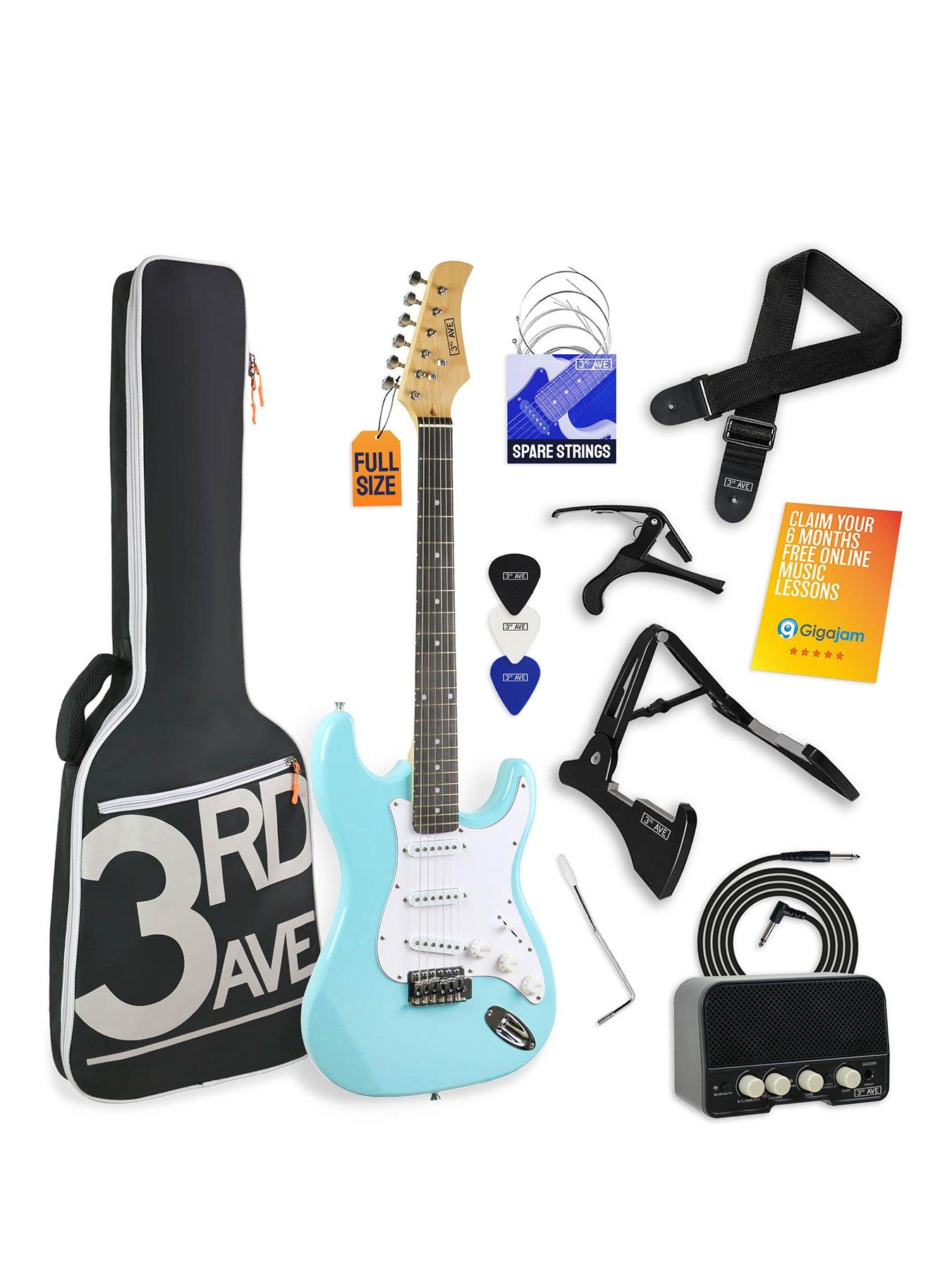3rd Avenue Full Size 4/4 Electric Guitar Pack with Amp - Pastel Blue