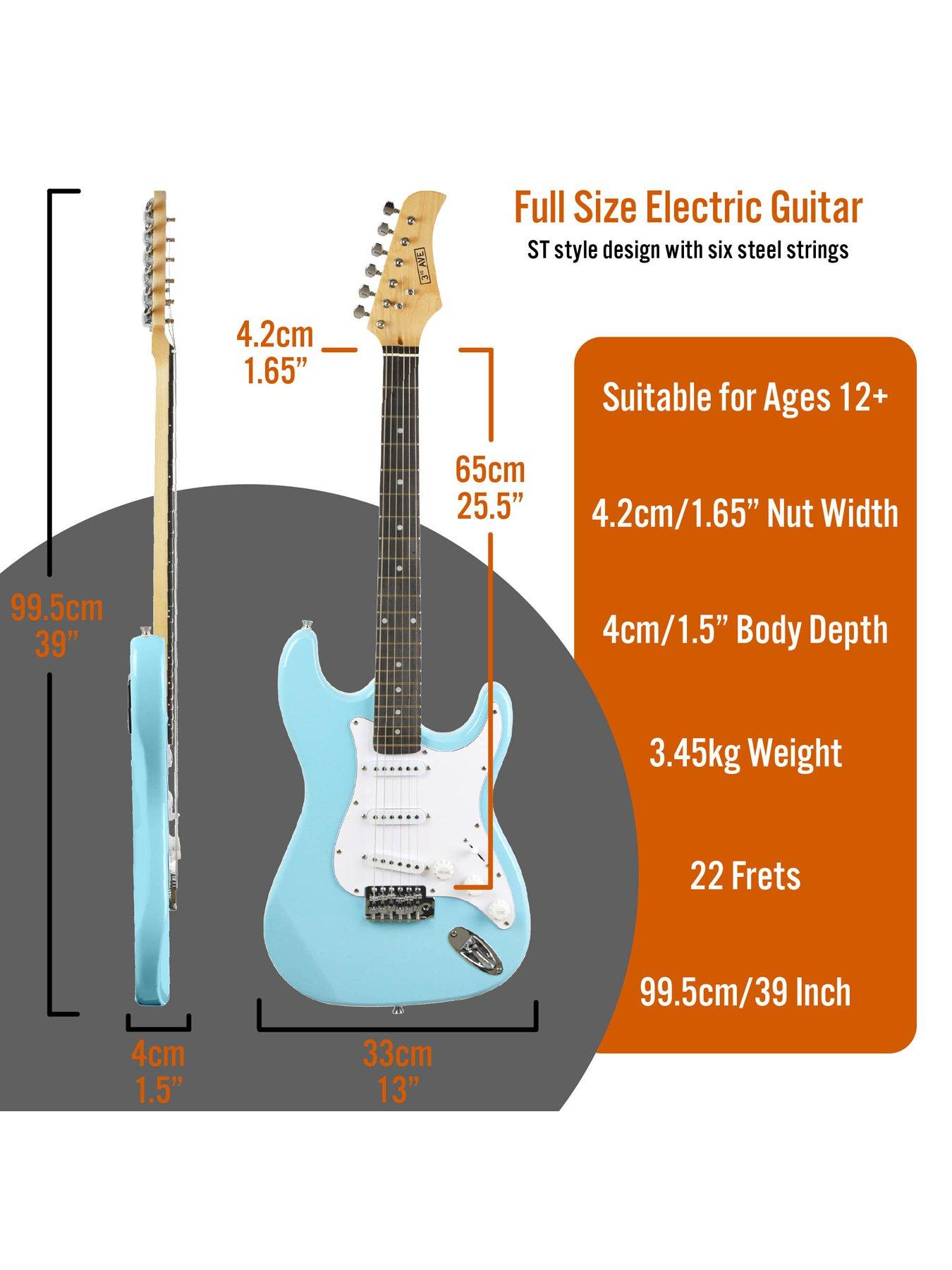 Image 2 of 6 of 3rd Avenue Full Size 4/4 Electric Guitar Pack with Amp - Pastel Blue
