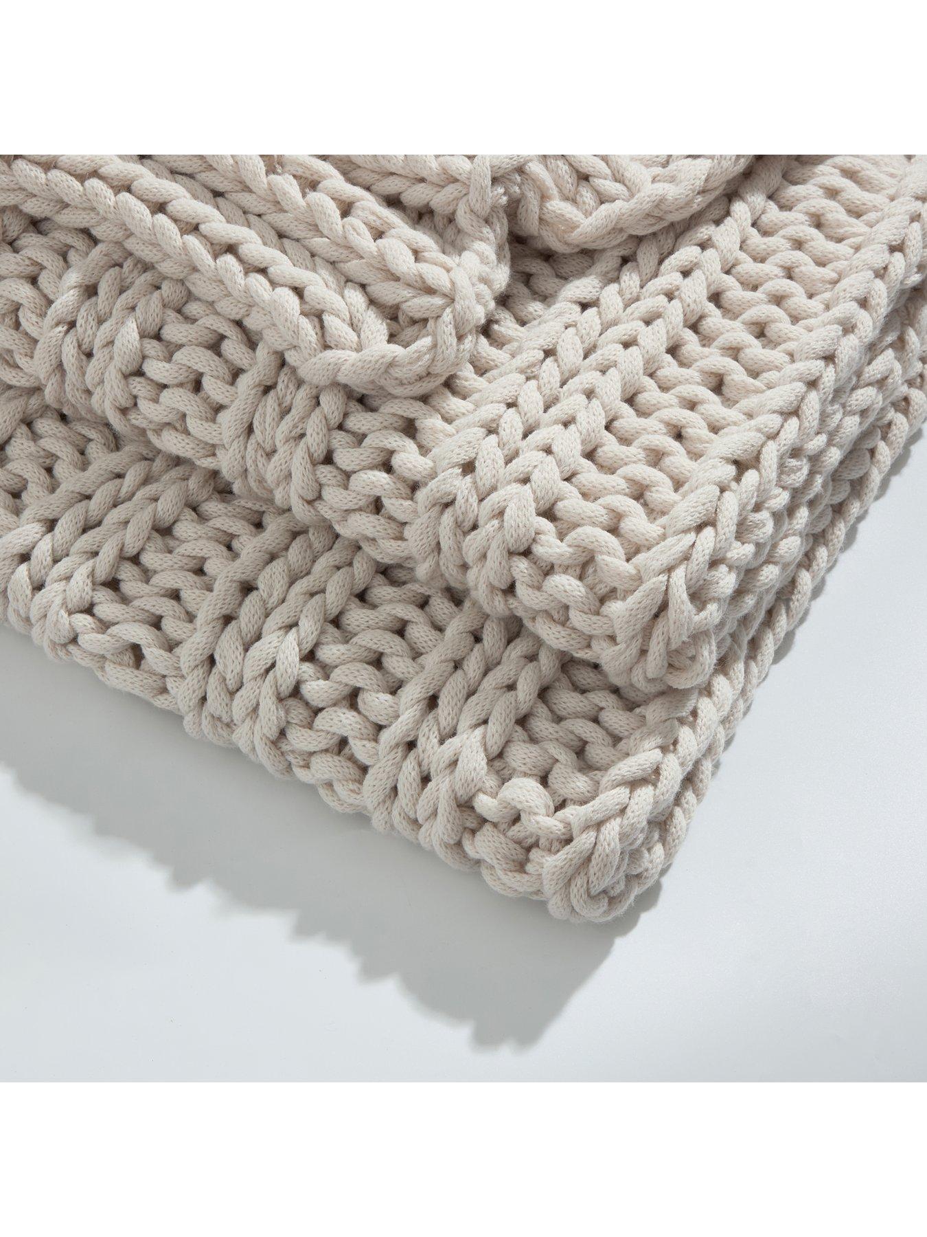  image of dusk-montreal-chunky-natural-knit-throw