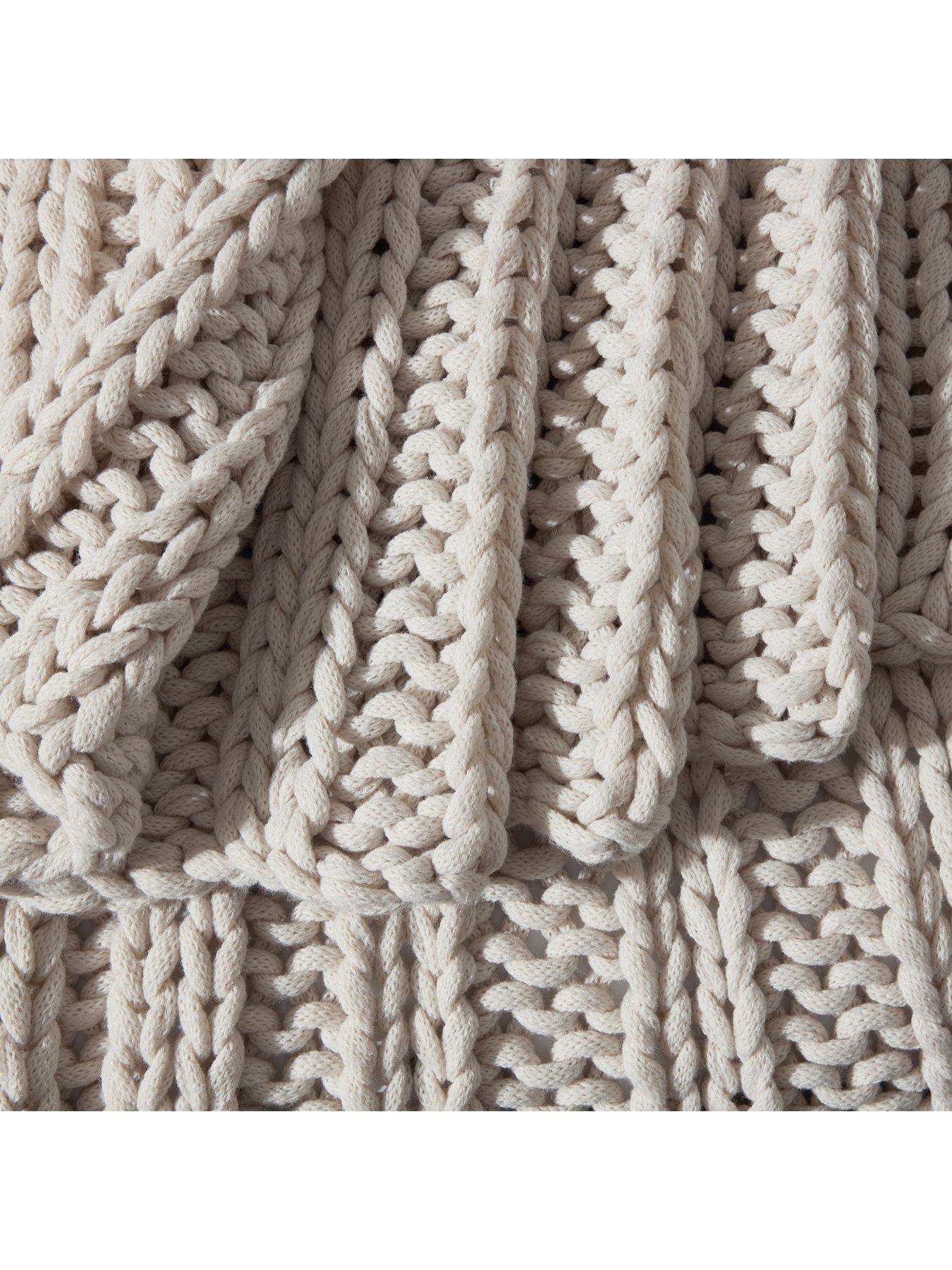  image of dusk-montreal-chunky-natural-knit-throw