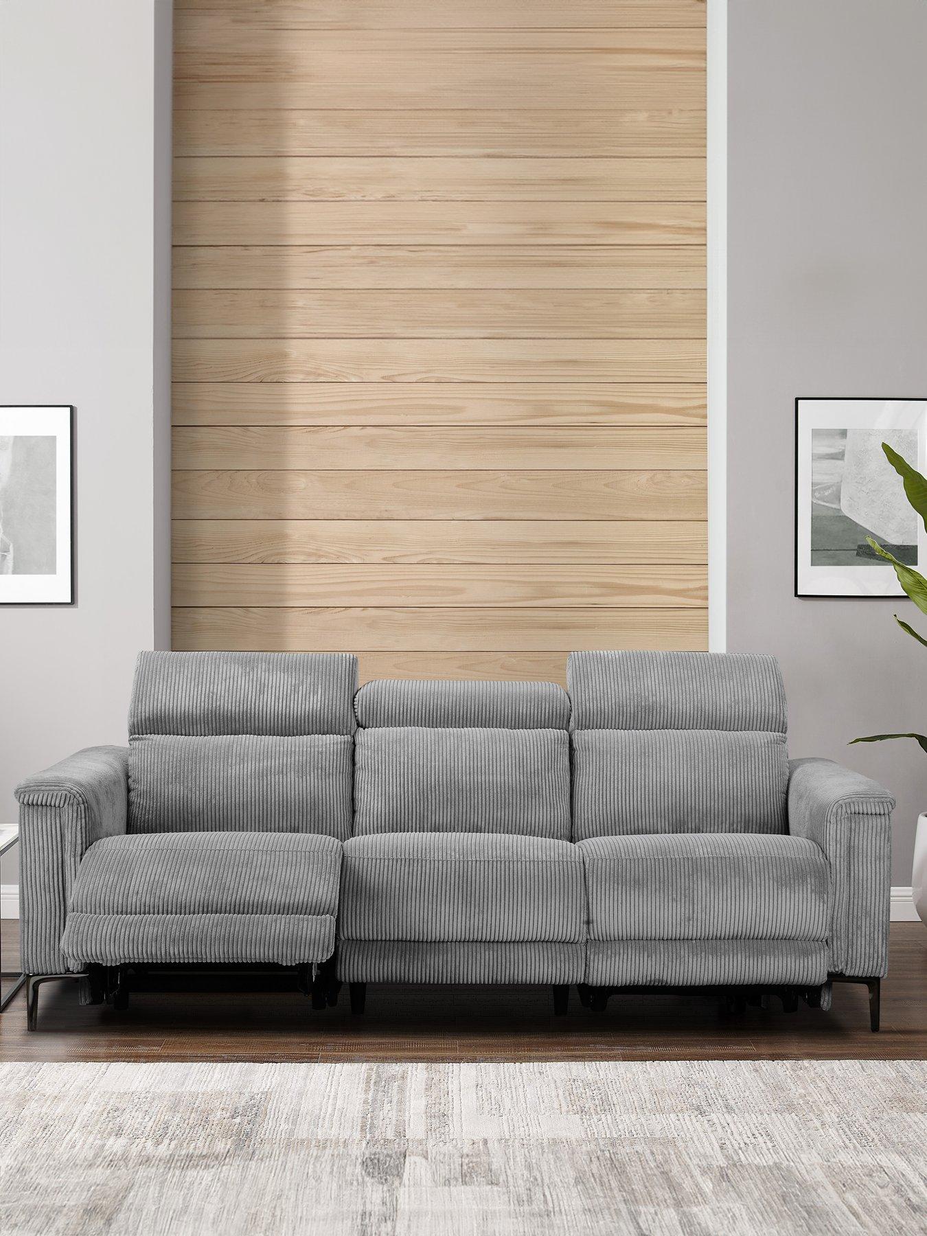  image of dorel-home-lund-3-seater-electric-recliner-sofa