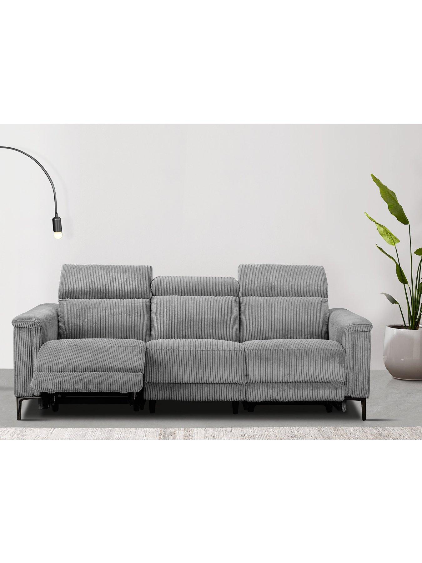  image of dorel-home-lund-3-seater-electric-recliner-sofa