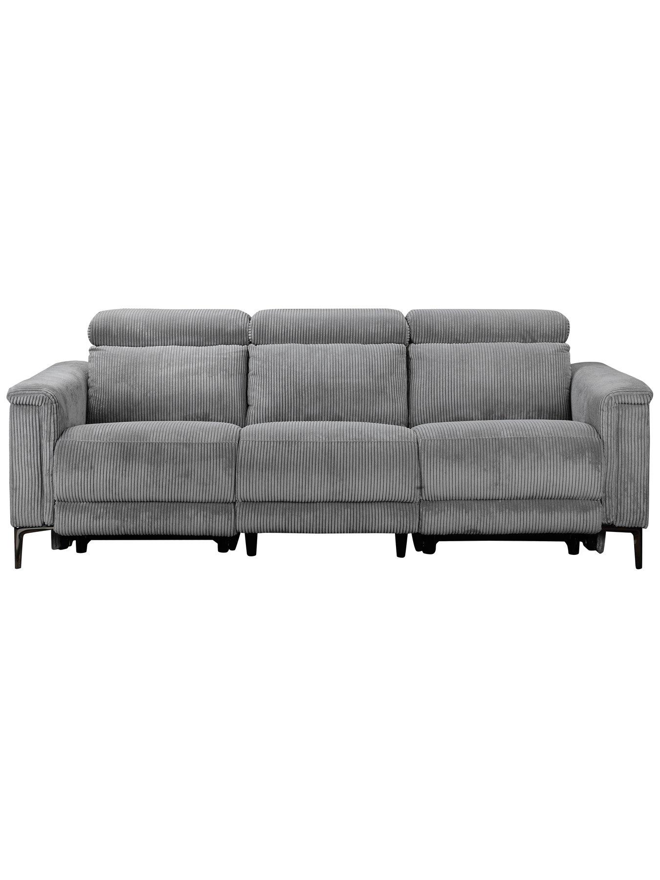  image of dorel-home-lund-3-seater-electric-recliner-sofa