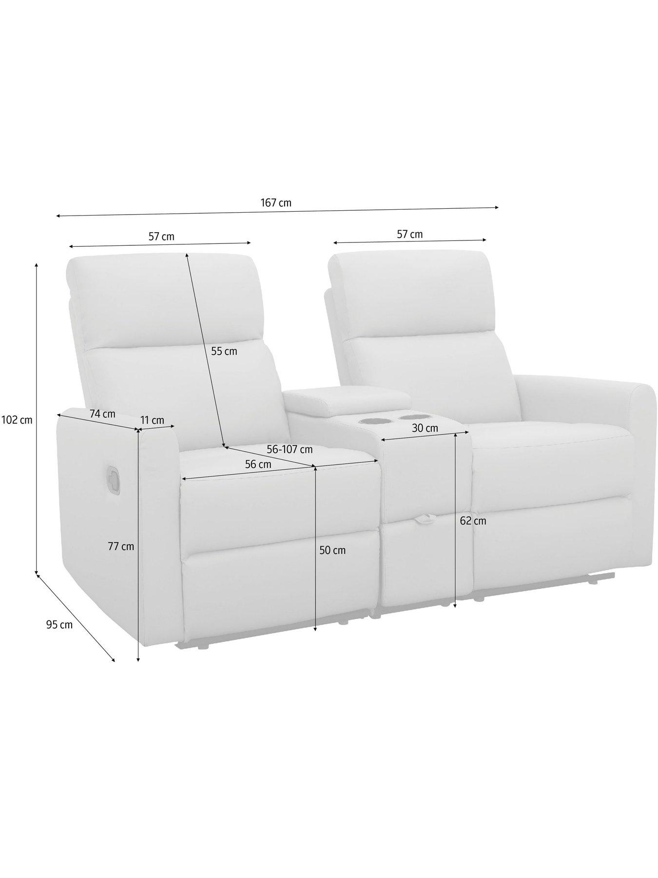 Image 5 of 6 of Dorel Home Daoulas Cinema Recliner Sofa