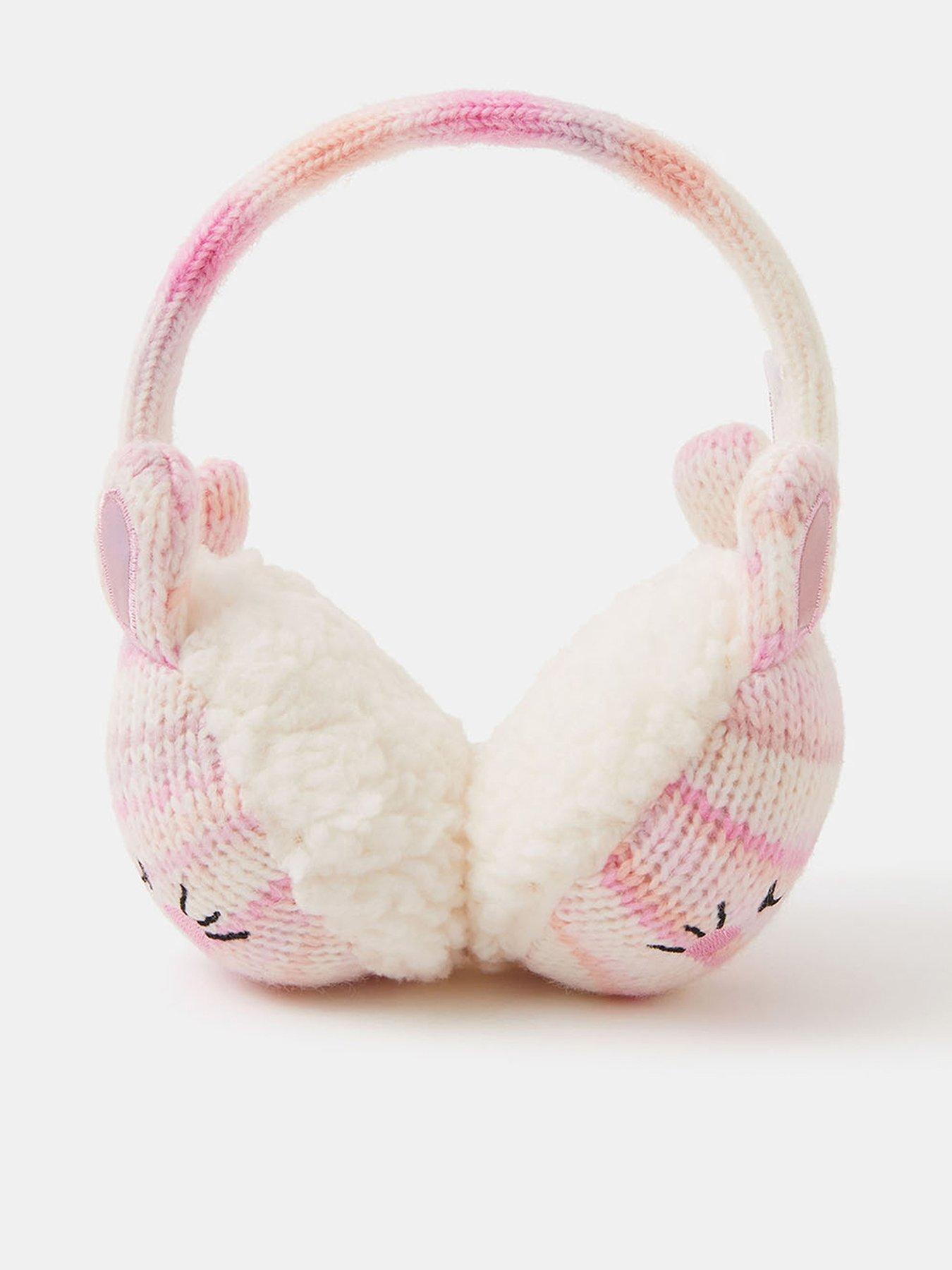  image of accessorize-girls-bunny-knitted-earmuffs-multi