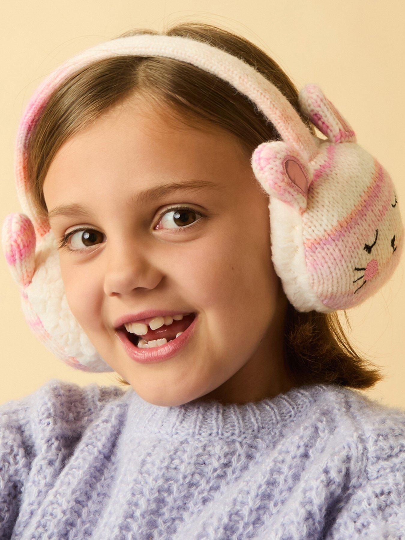  image of accessorize-girls-bunny-knitted-earmuffs-multi
