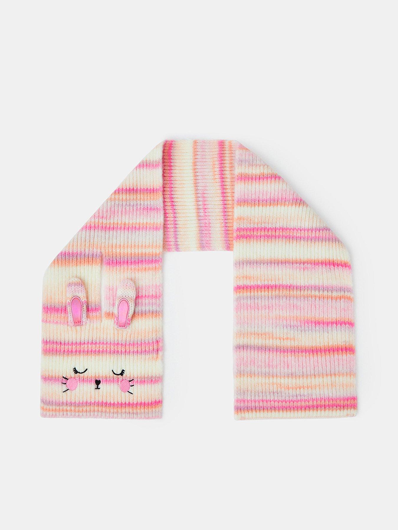 Image 1 of 3 of Accessorize Girls Bunny Knitted Scarf - Multi
