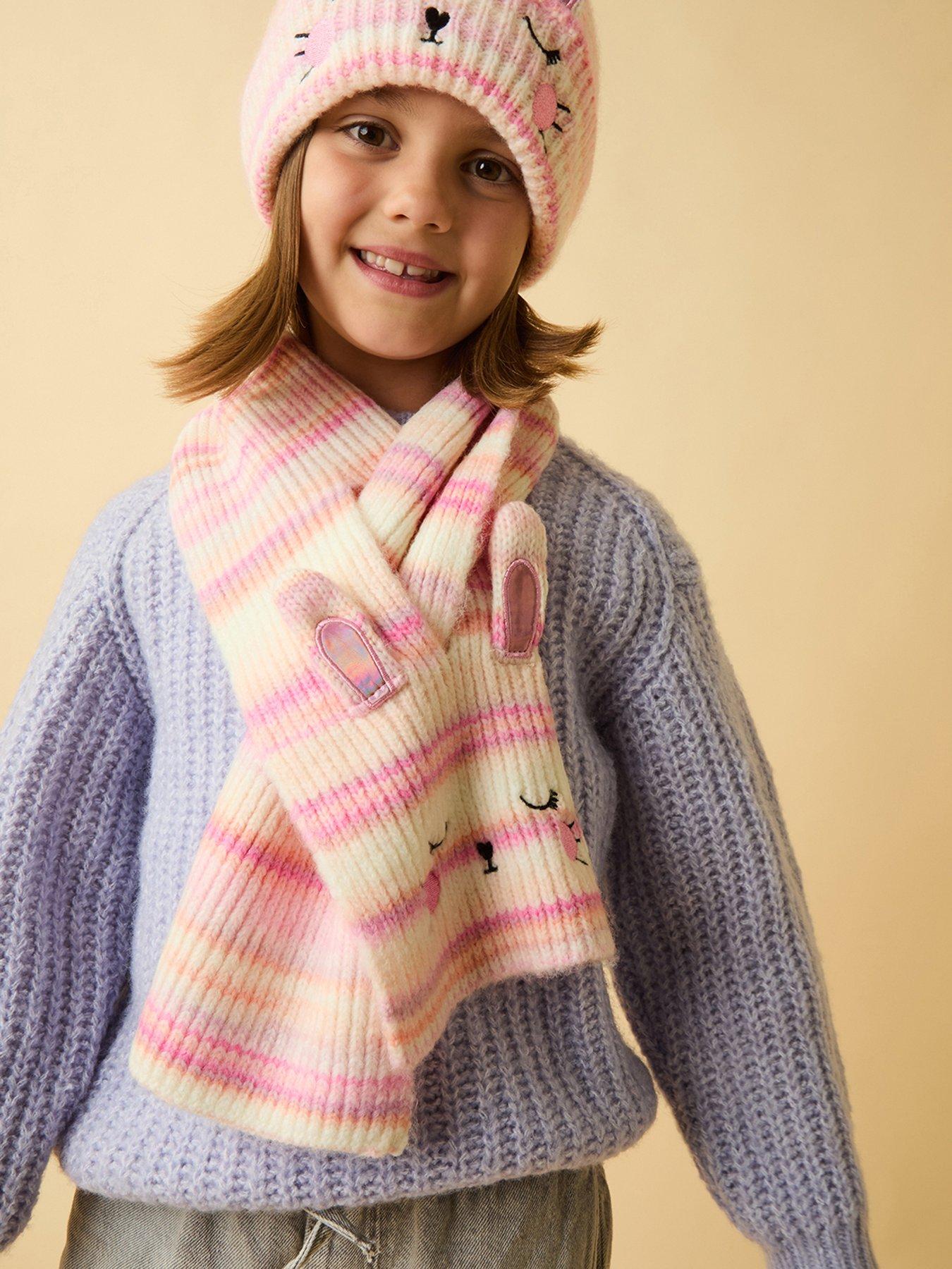 Image 2 of 3 of Accessorize Girls Bunny Knitted Scarf - Multi