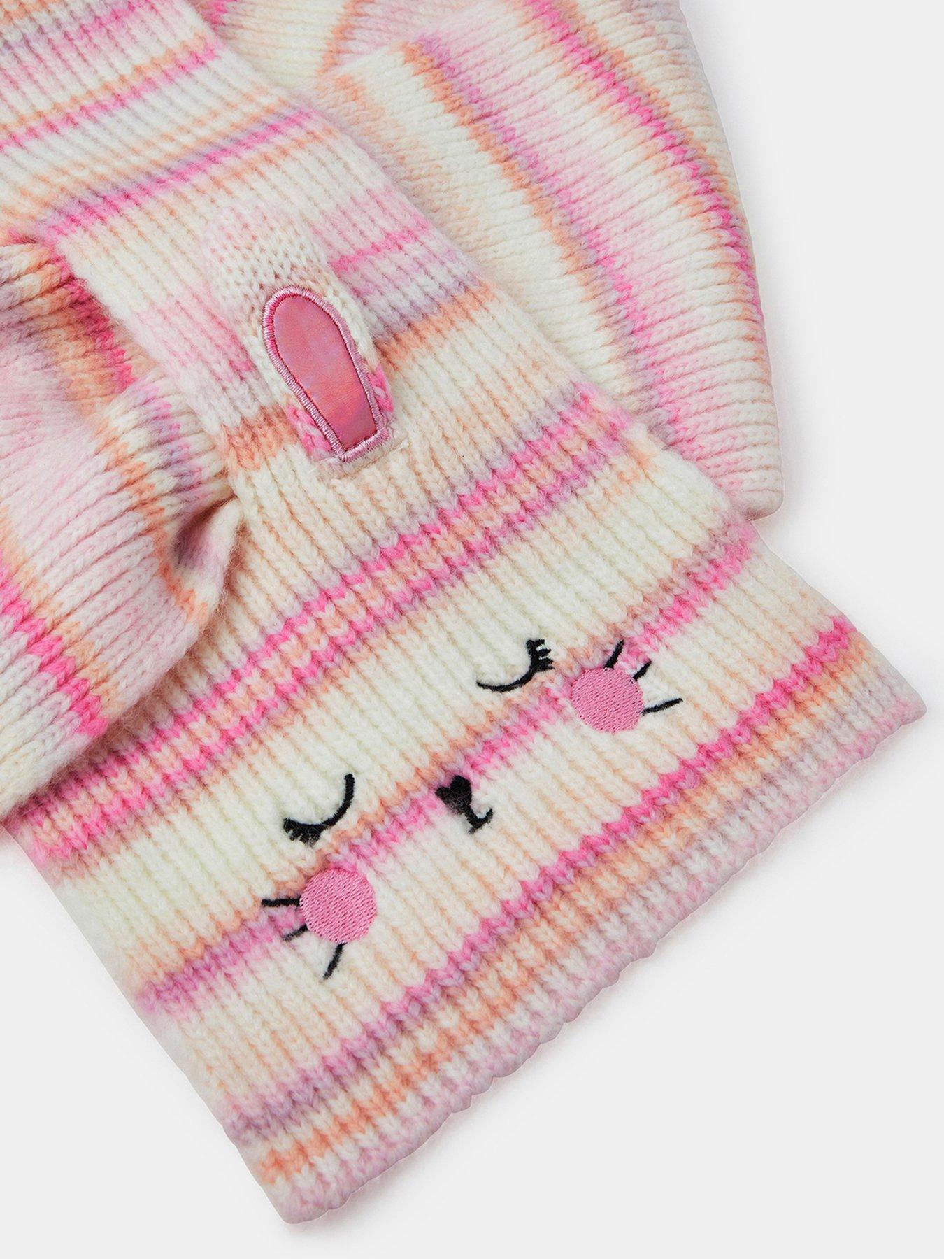 Image 3 of 3 of Accessorize Girls Bunny Knitted Scarf - Multi
