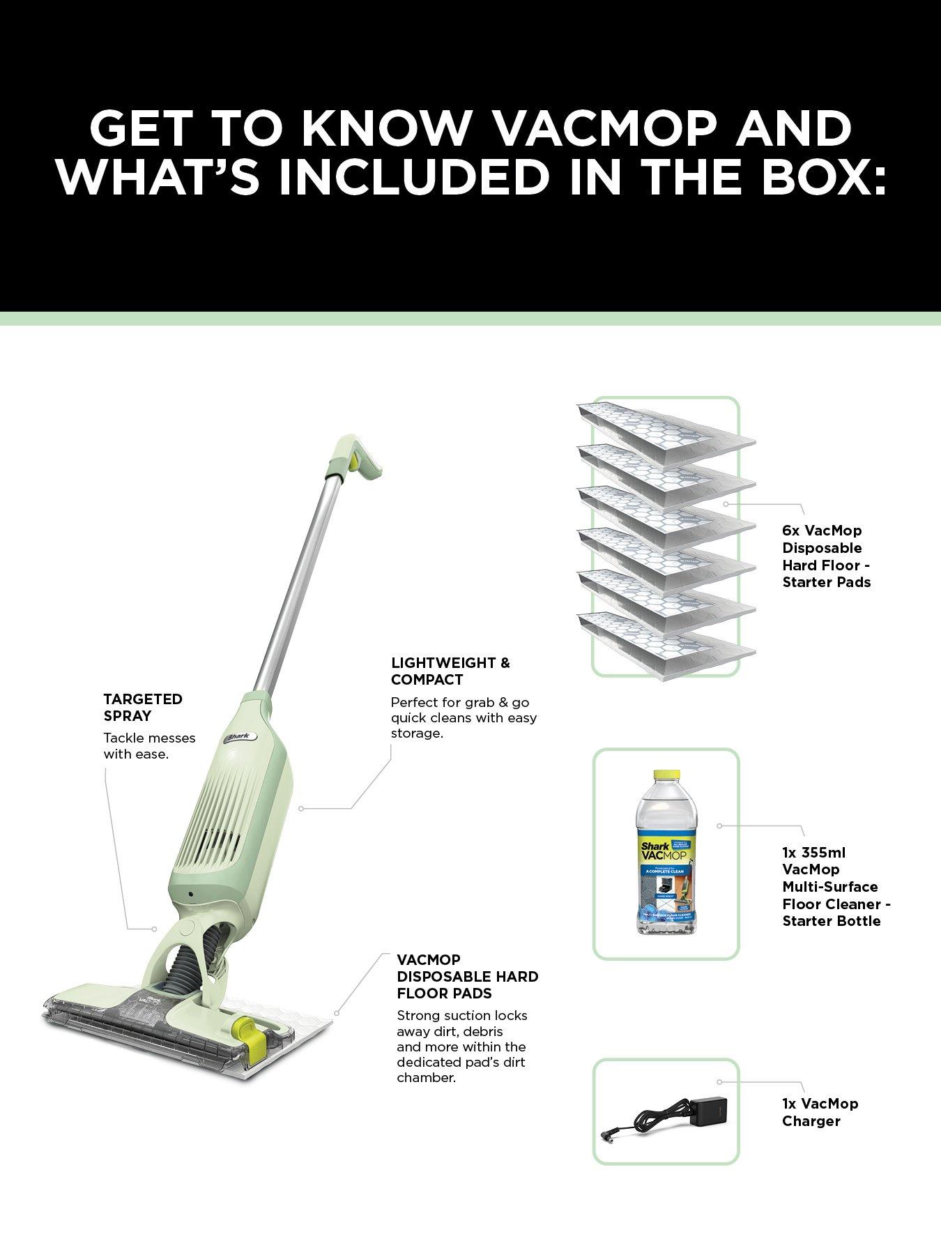 Image 6 of 7 of Shark VacMop 2-in-1 Vacuum Cordless Mop with Targeted Spray VM200UKGN