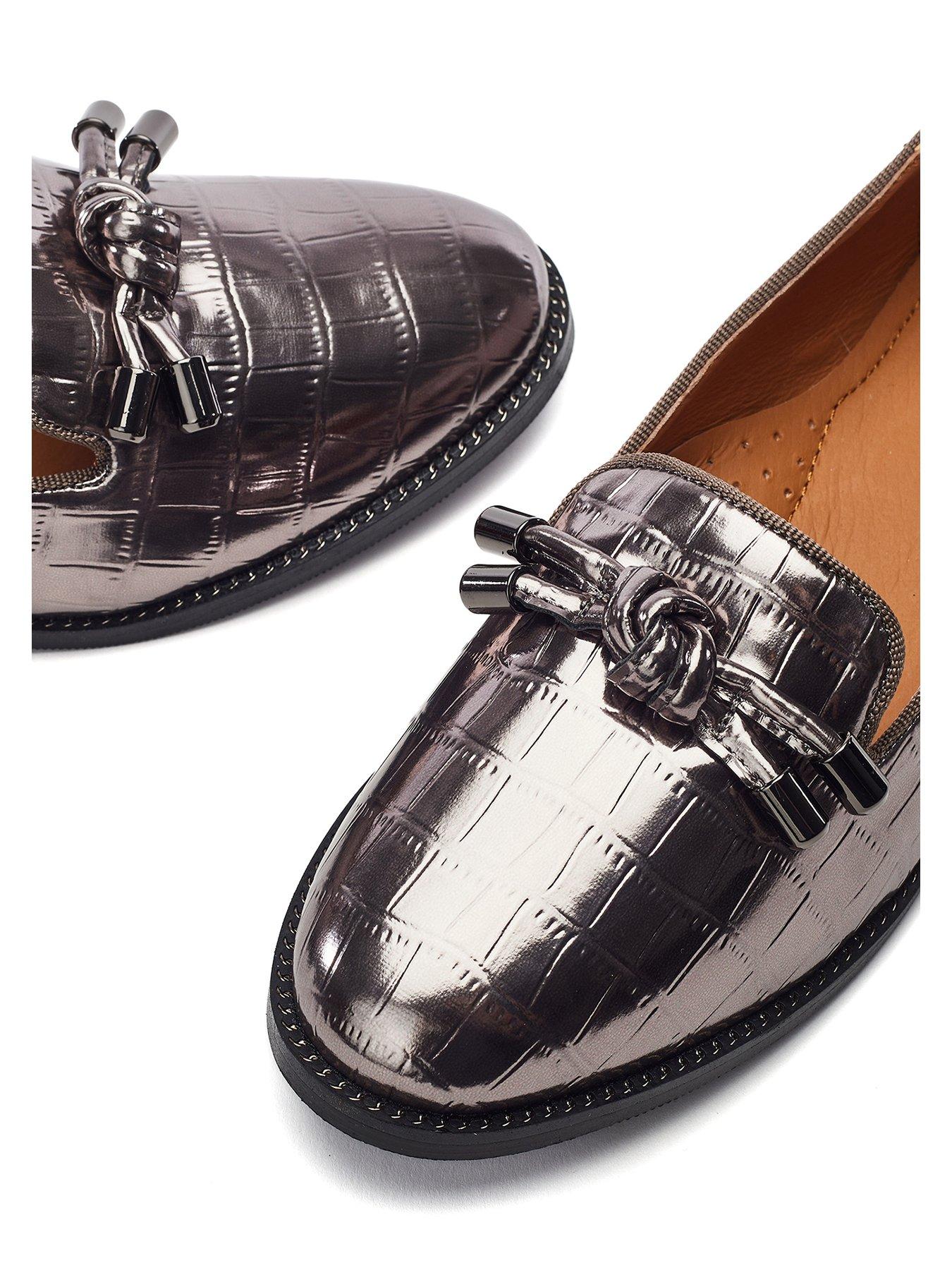 Image 4 of 4 of Moda In Pelle Fillipa Patent Loafer - Pewter