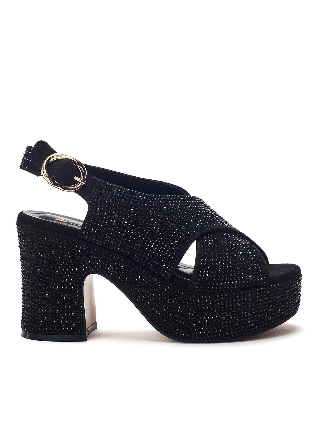Moda In Pelle Nakara Block Heels - Jet Black