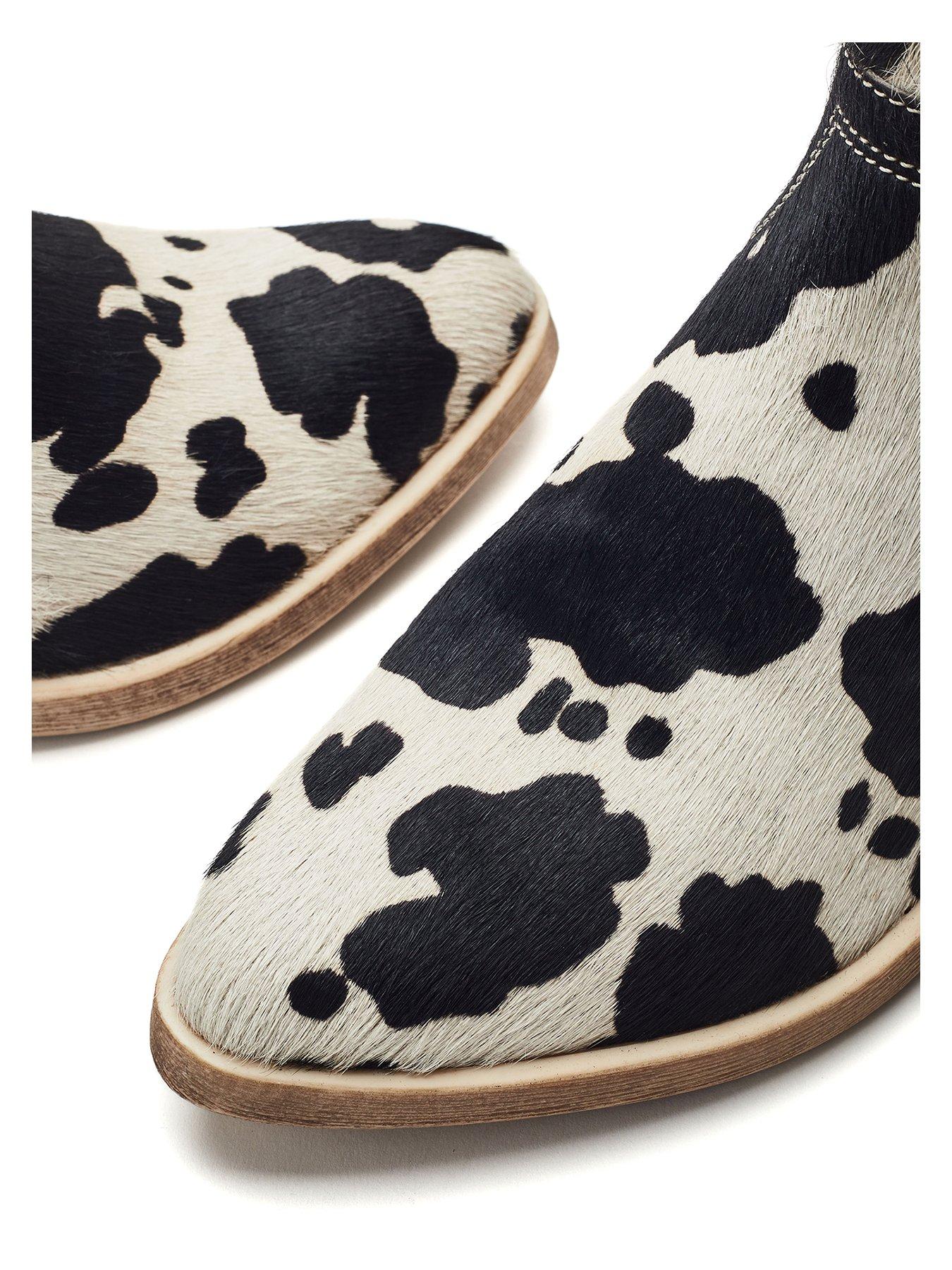  image of moda-in-pelle-ovaline-ankle-western-boot-cow-print