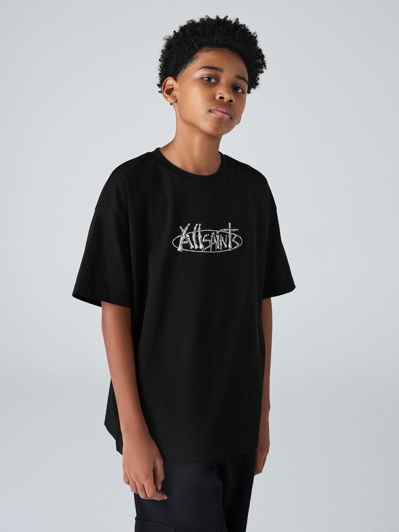 Image 1 of 7 of smALLSAINTS Older Boys Skeleton T-Shirt - Black