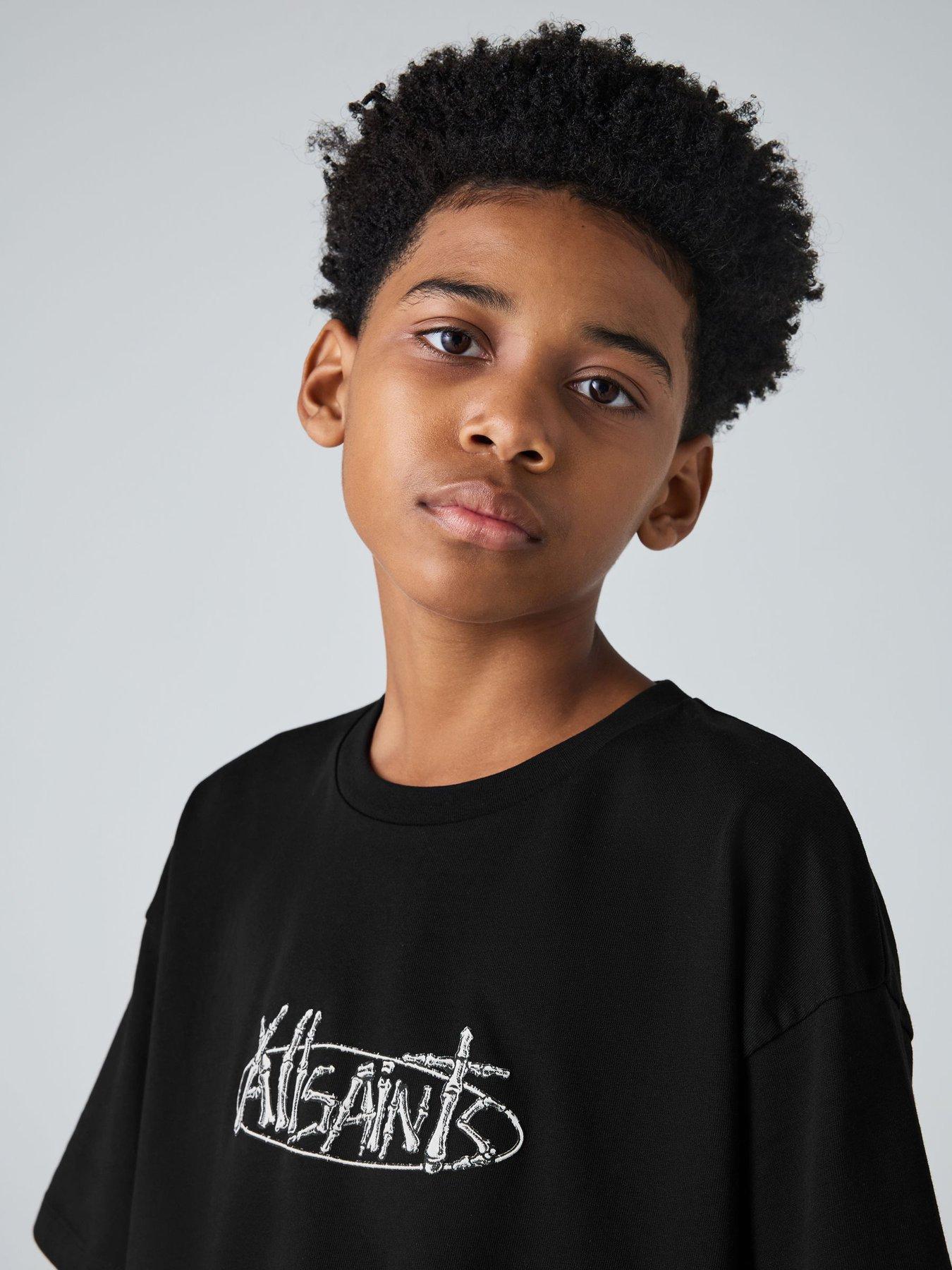 Image 7 of 7 of smALLSAINTS Older Boys Skeleton T-Shirt - Black