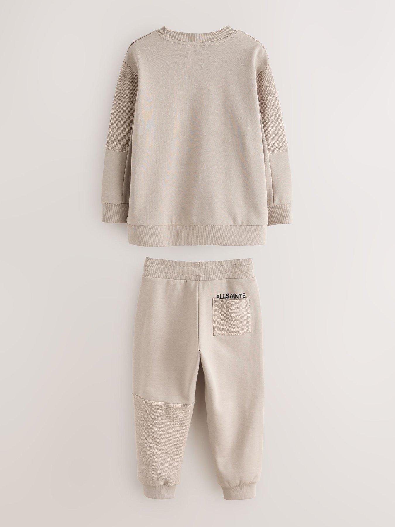 Image 3 of 7 of smALLSAINTS Older Boys Twill Sweat Set - Brown