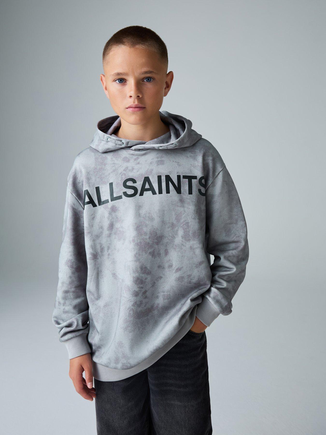  image of smallsaints-older-boys-underground-tie-dye-hoodie-grey