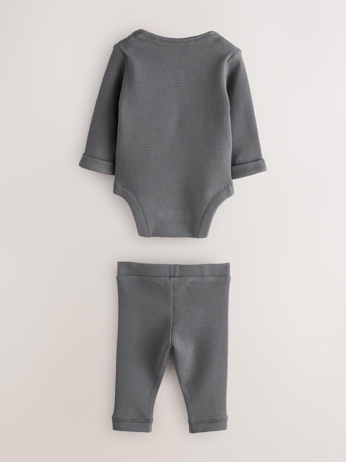 Image 2 of 6 of smALLSAINTS Baby Boys Top &amp; Legging Set - Grey