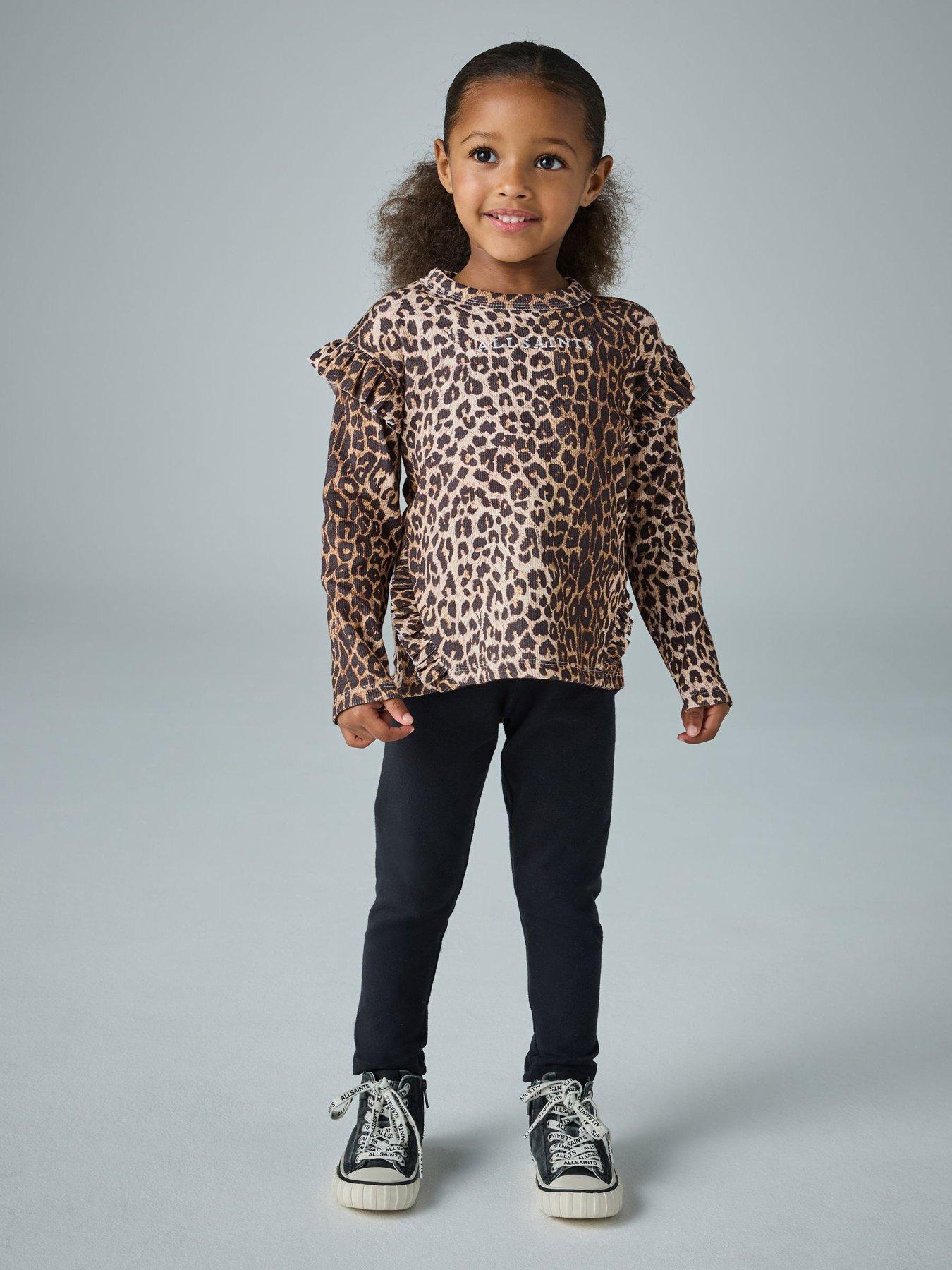 front image of smallsaints-younger-girls-leopard-top-set-multi