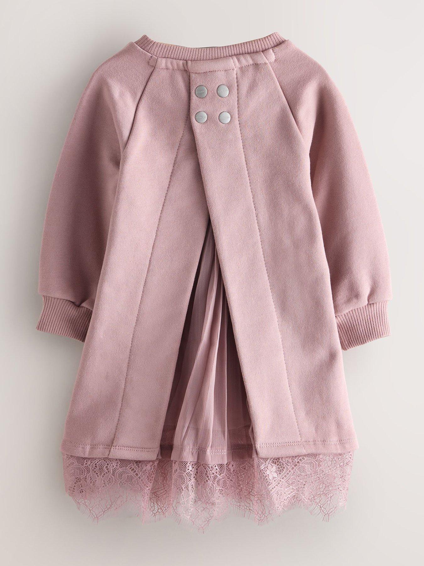  image of smallsaints-younger-girls-lace-dress-pink