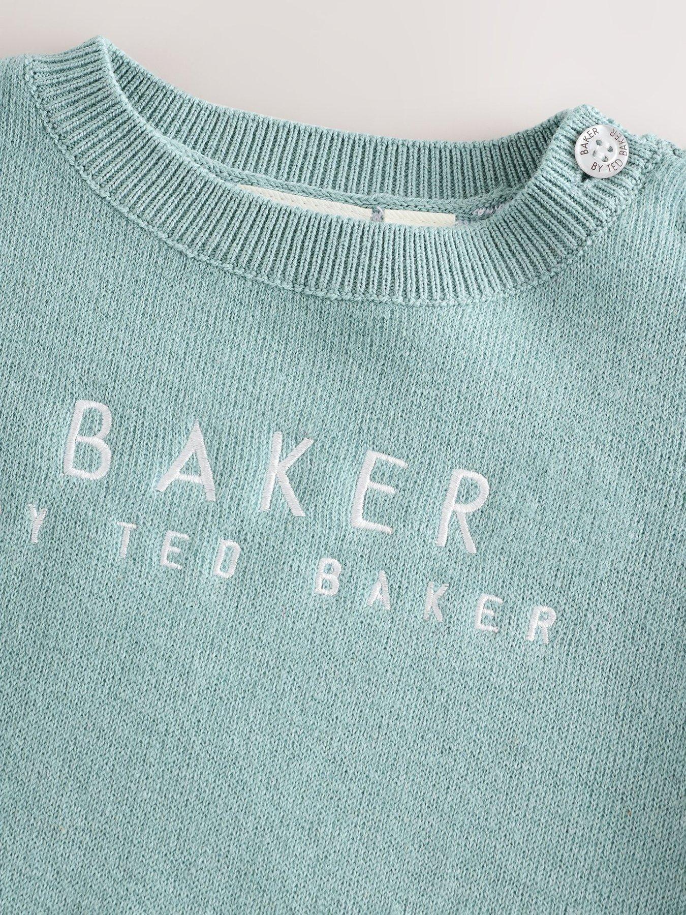 Image 3 of 6 of Ted Baker Baby Boys Knitted Top & Jogger Set - Green