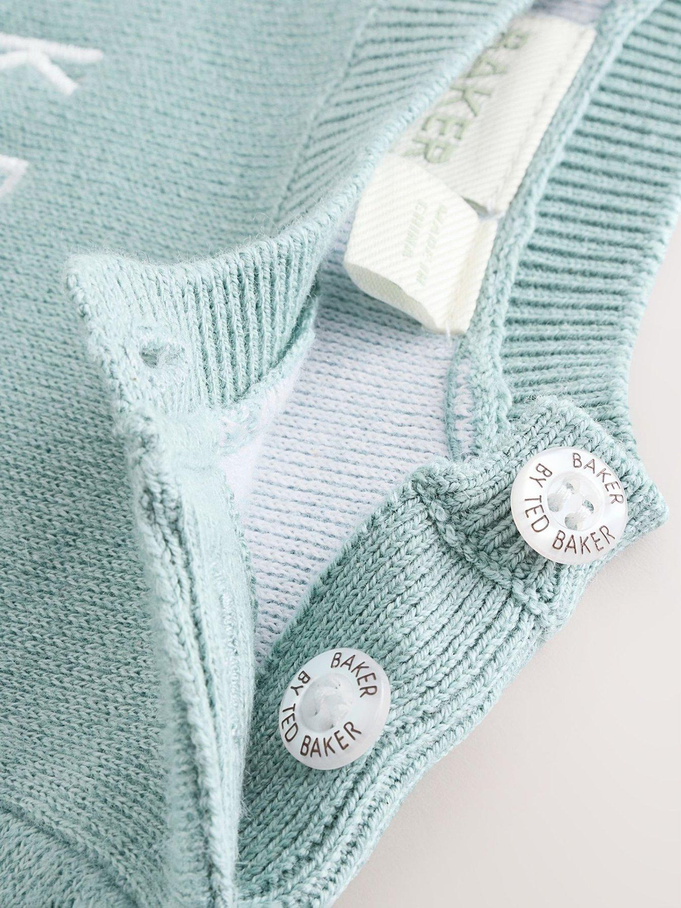 Image 4 of 6 of Ted Baker Baby Boys Knitted Top & Jogger Set - Green