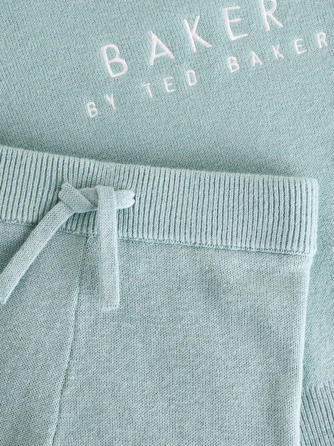 Image 5 of 6 of Ted Baker Baby Boys Knitted Top & Jogger Set - Green