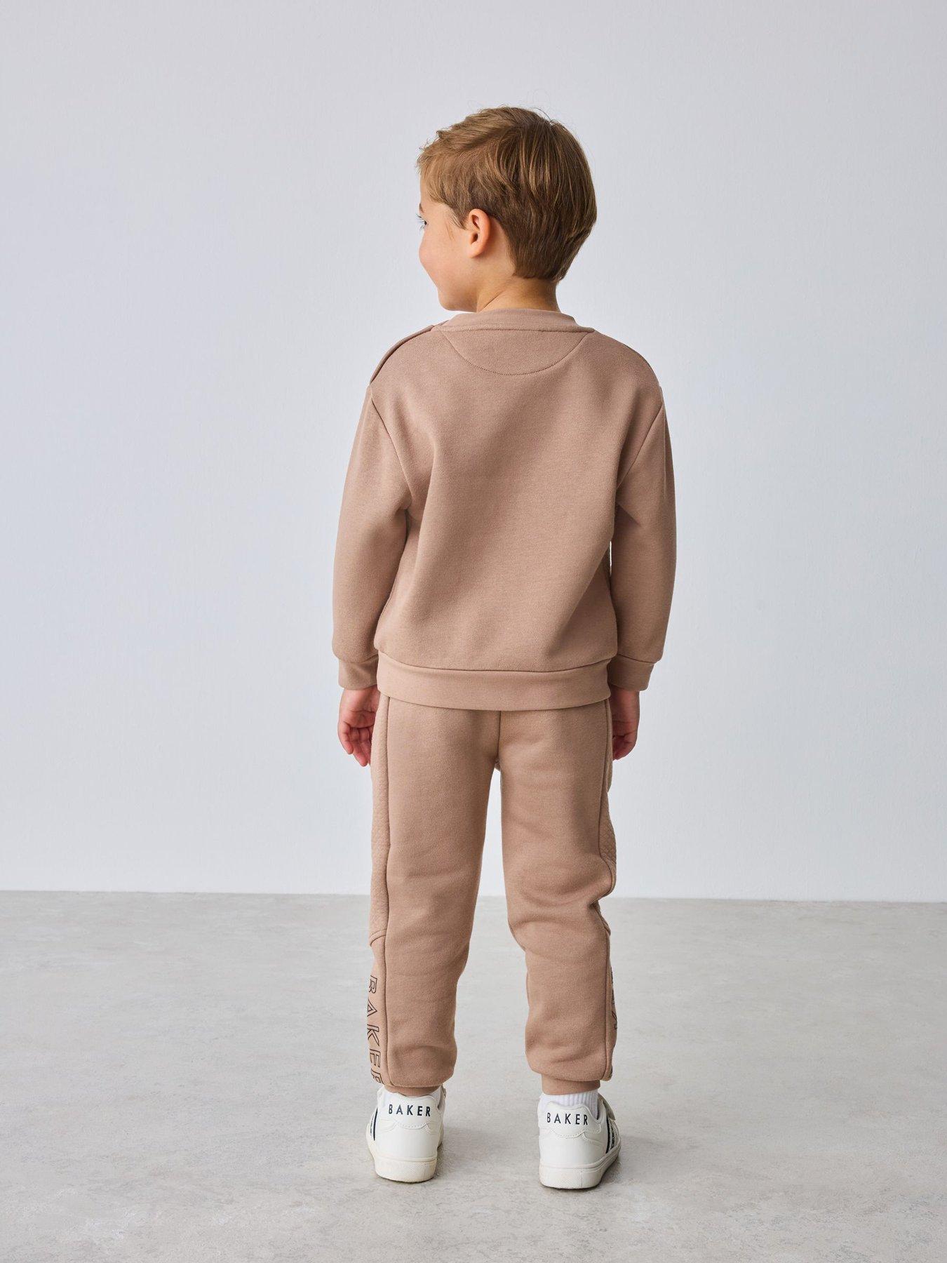 Image 2 of 6 of Ted Baker Younger Boys Sweat Top &amp; Jogger Set - Beige