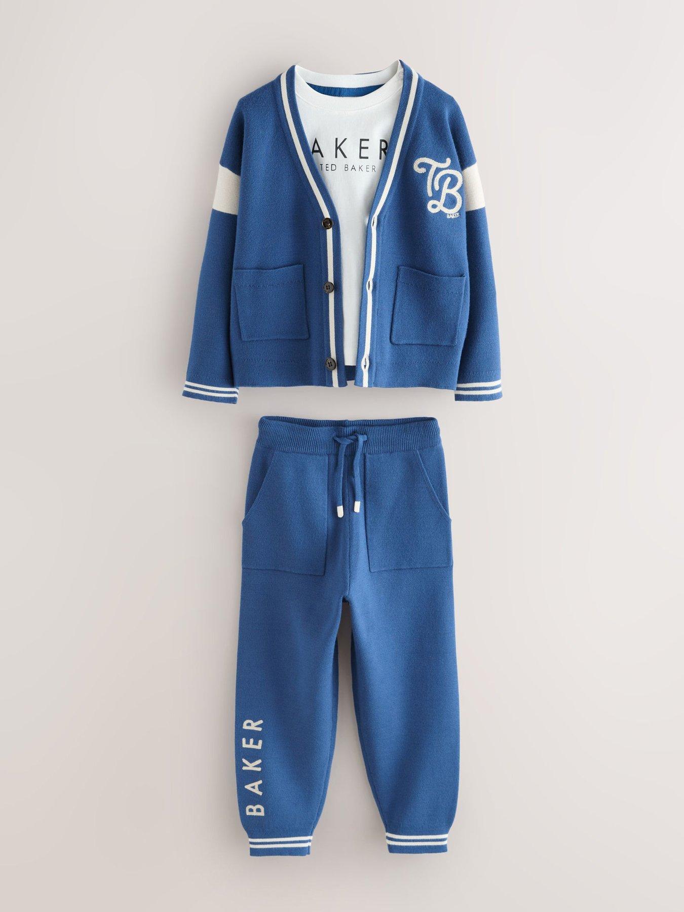 Ted Baker Younger Boys Knit Top  &  Jogger Set - Blue