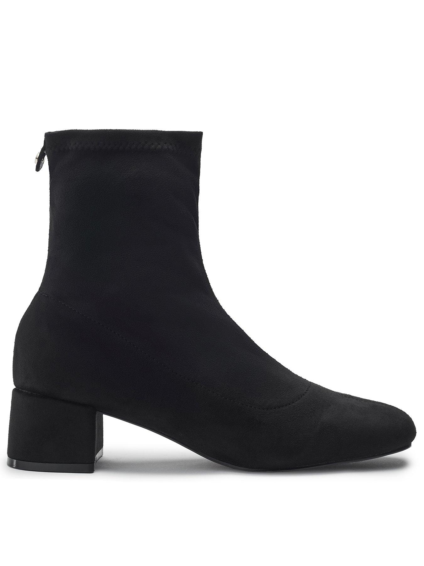 Image 1 of 4 of Moda In Pelle Stretch Low Heel Sock Boot- Black