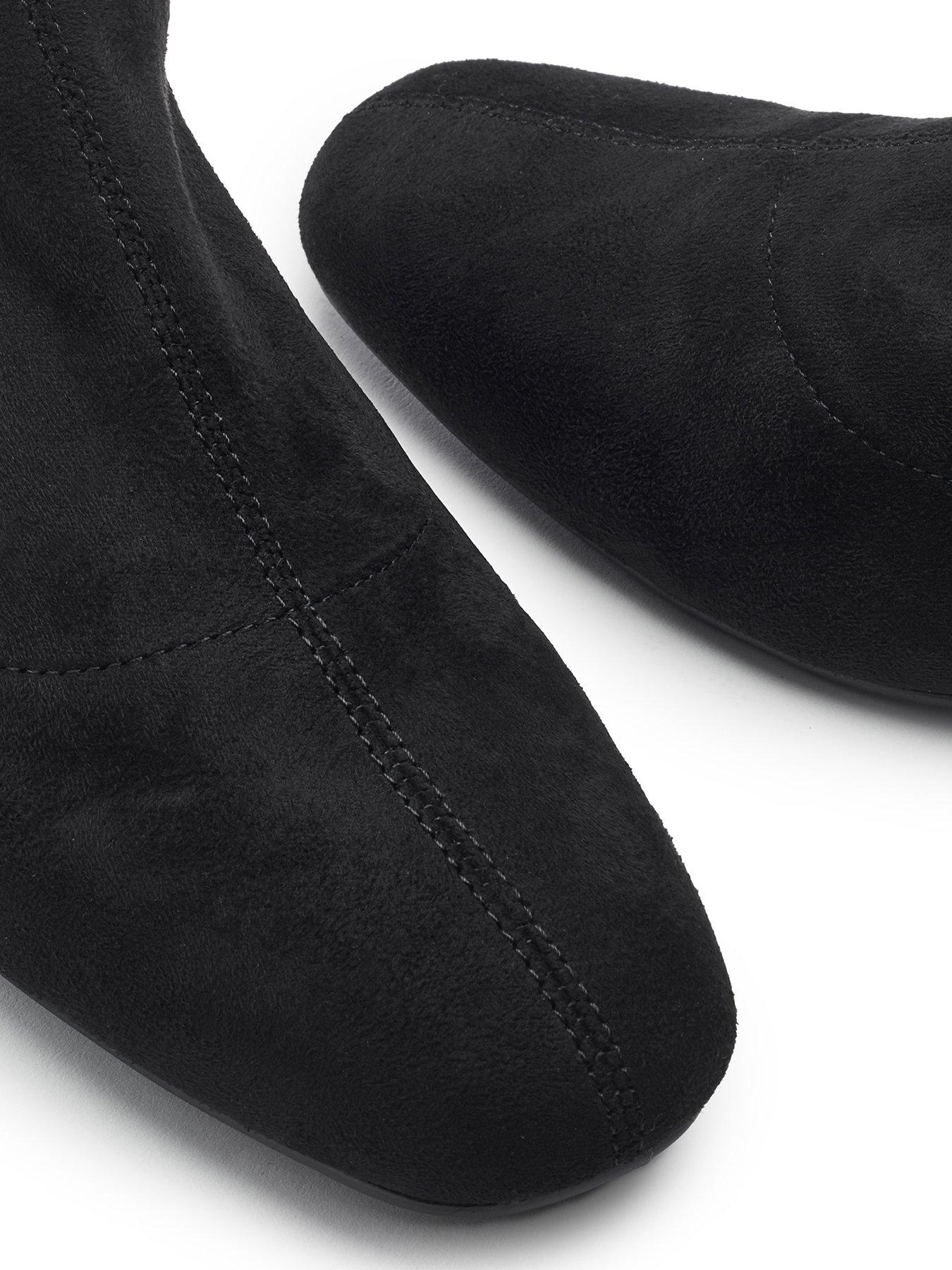 Image 4 of 4 of Moda In Pelle Stretch Low Heel Sock Boot- Black