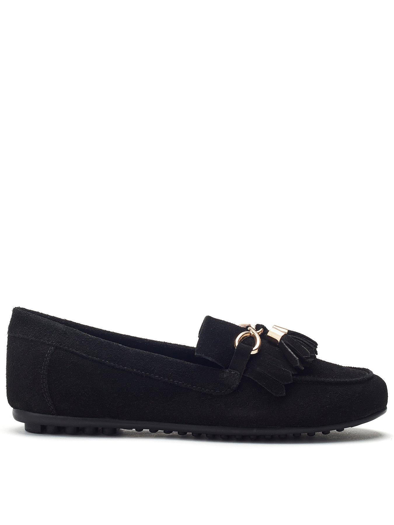undefined Essana Suede Loafer - Black