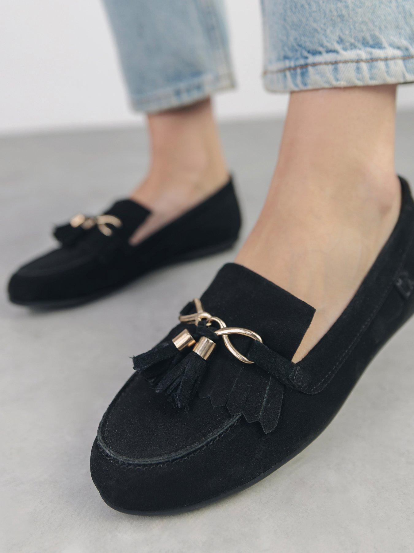 Image 5 of 5 of Moda In Pelle Essana Suede Loafer - Black