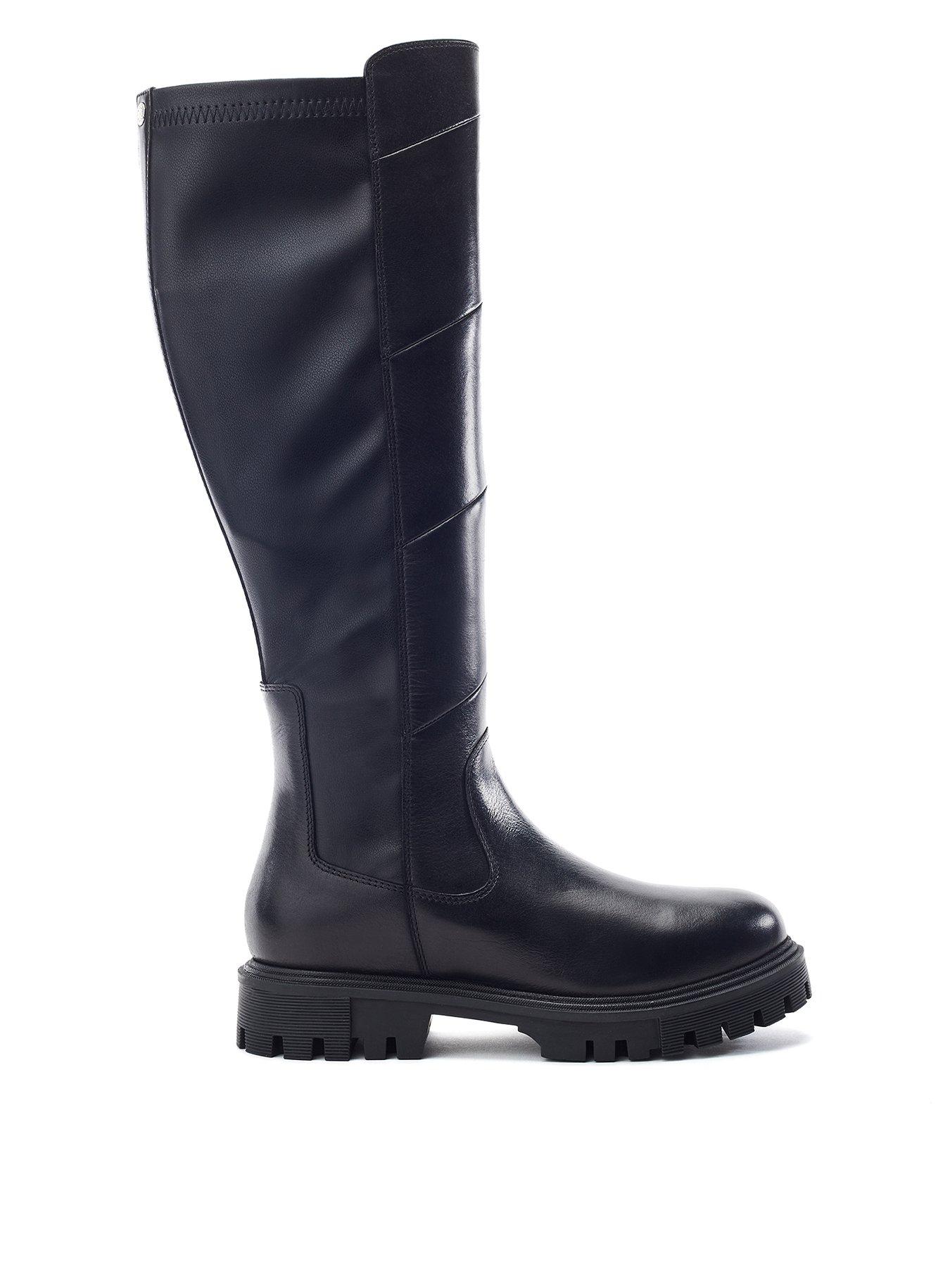 Image 1 of 4 of Moda In Pelle Pakarra Leather Knee Boot - Black