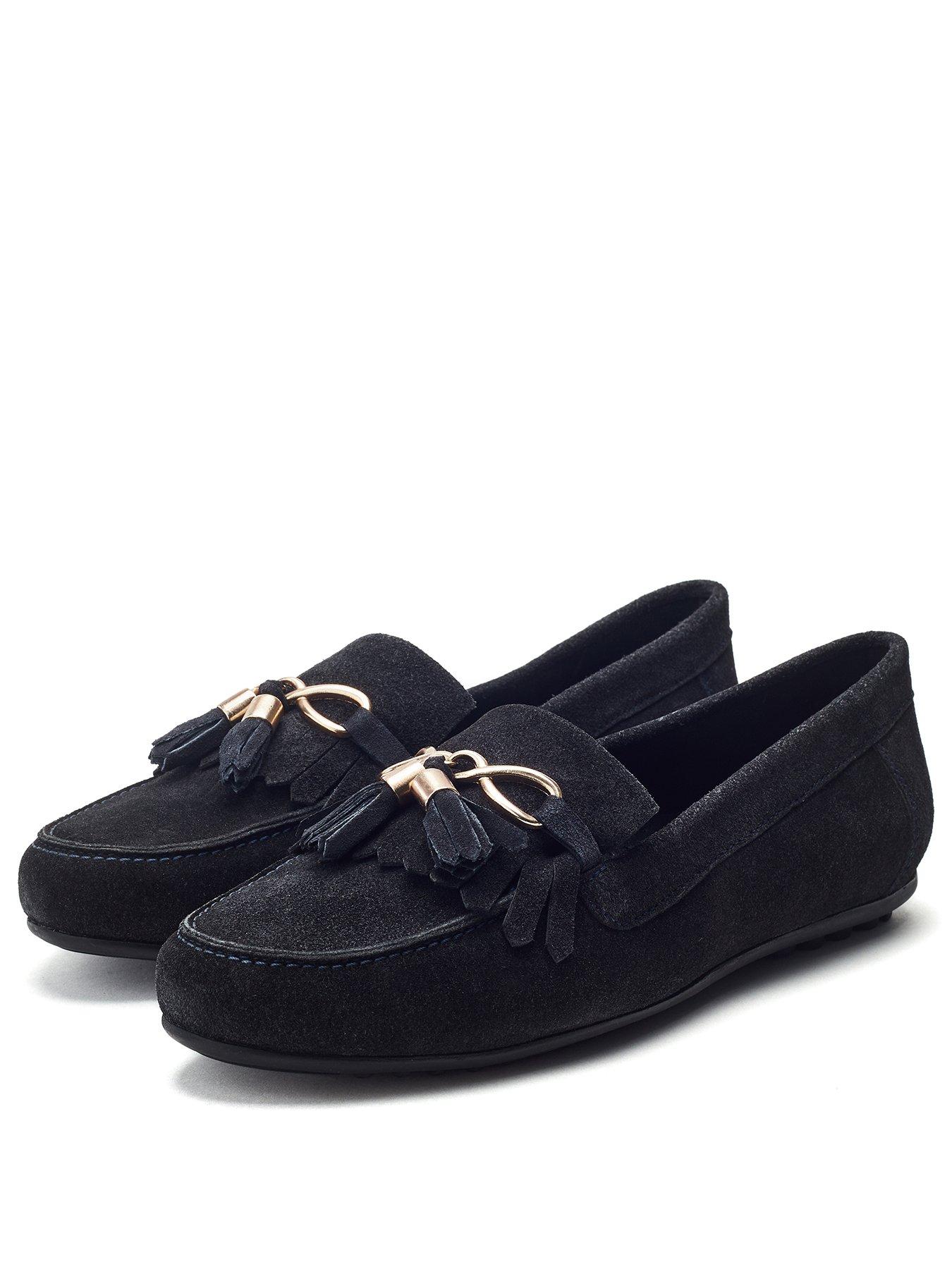 Image 2 of 4 of Moda In Pelle Essana Suede Loafer - Navy