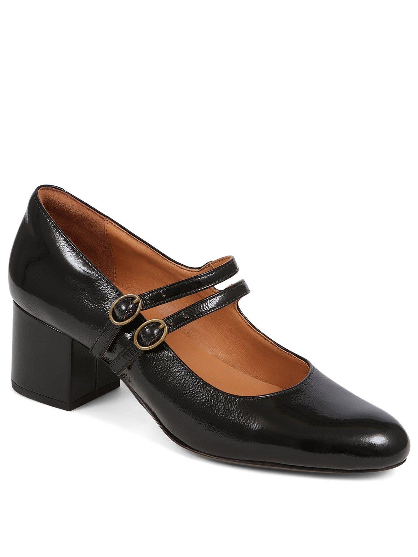 stillFront image of jones-bootmaker-xanthi-wide-fit-patent-mary-jane-heeled-shoe-black