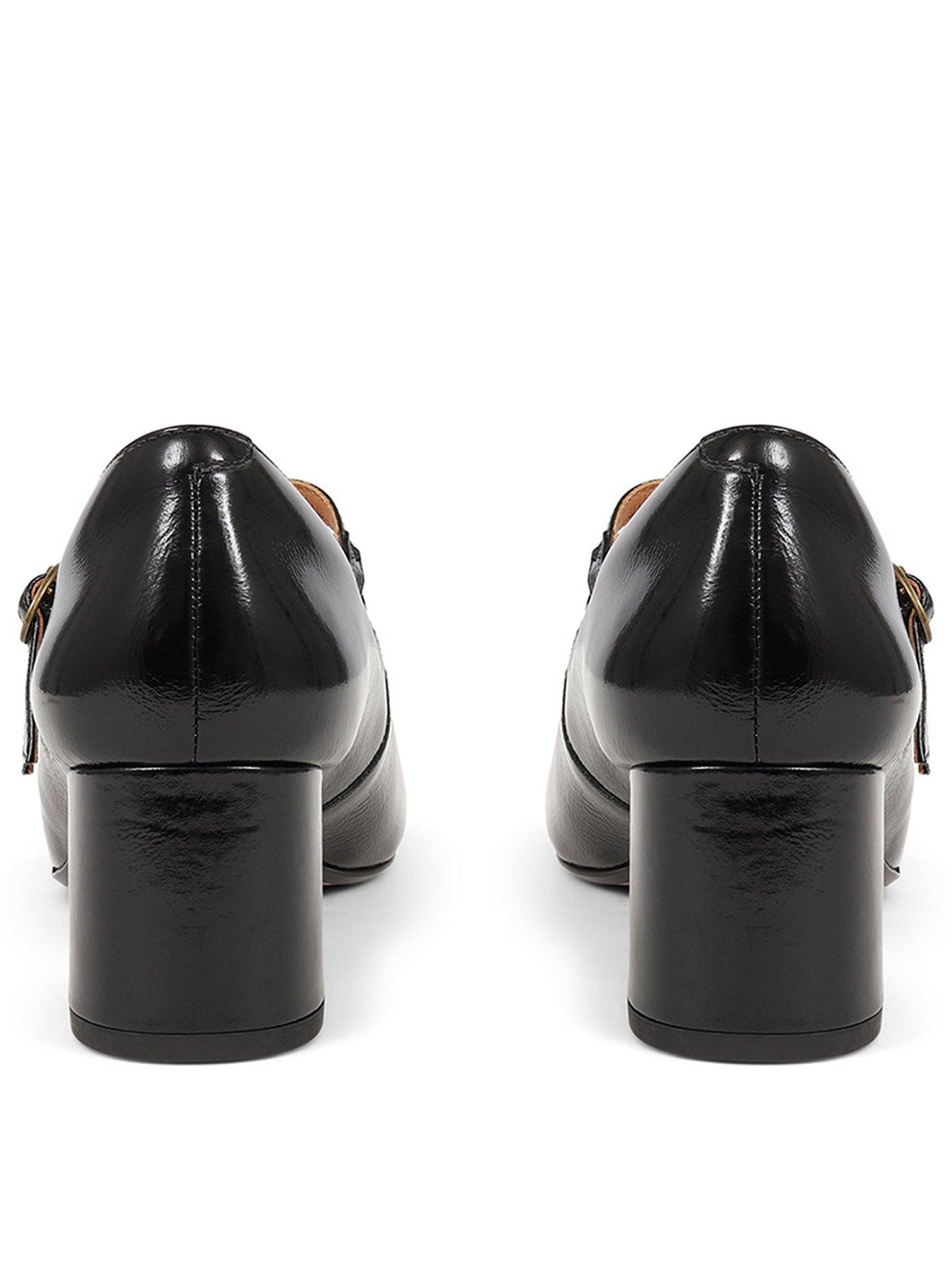  image of jones-bootmaker-xanthi-wide-fit-patent-mary-jane-heeled-shoe-black