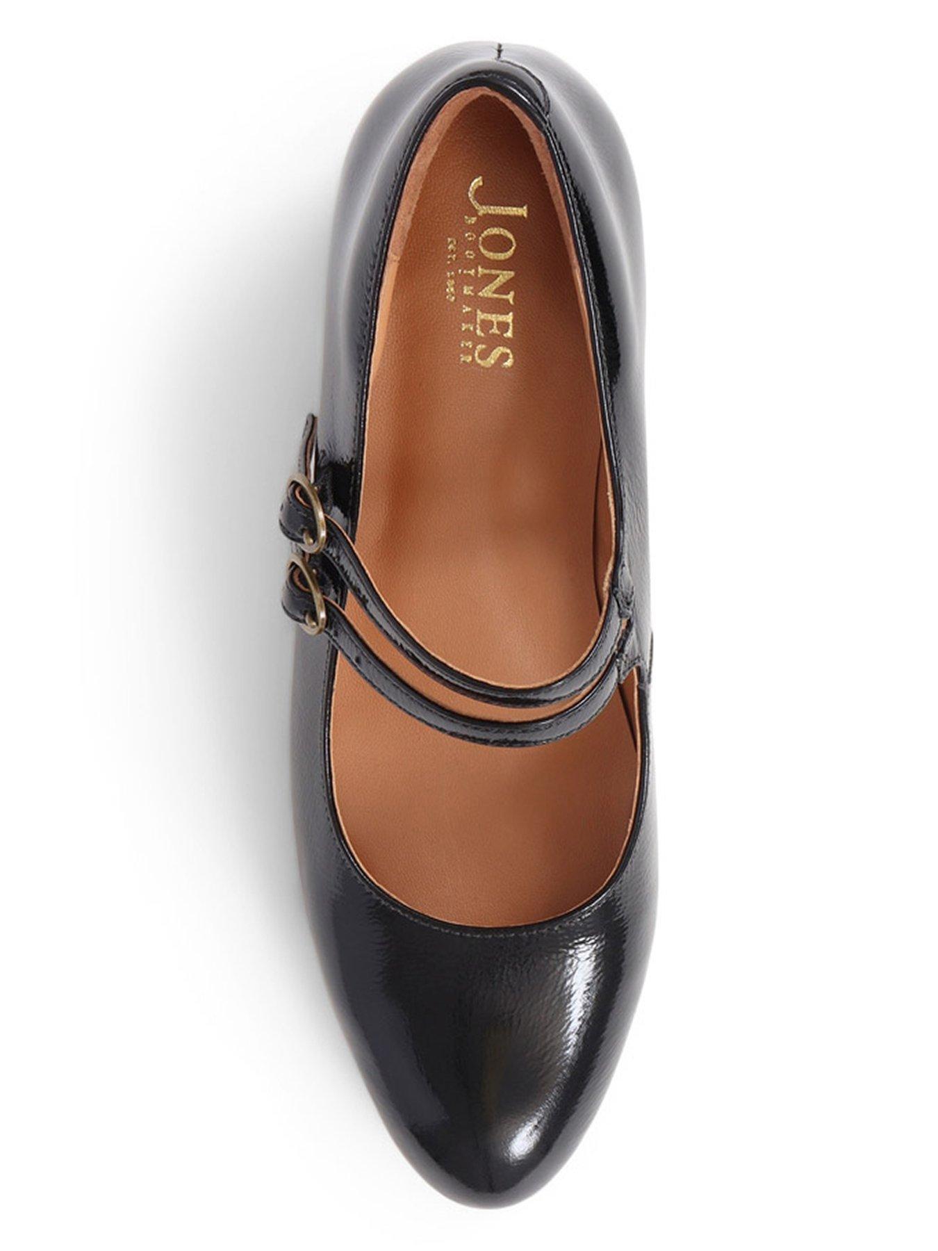  image of jones-bootmaker-xanthi-wide-fit-patent-mary-jane-heeled-shoe-black