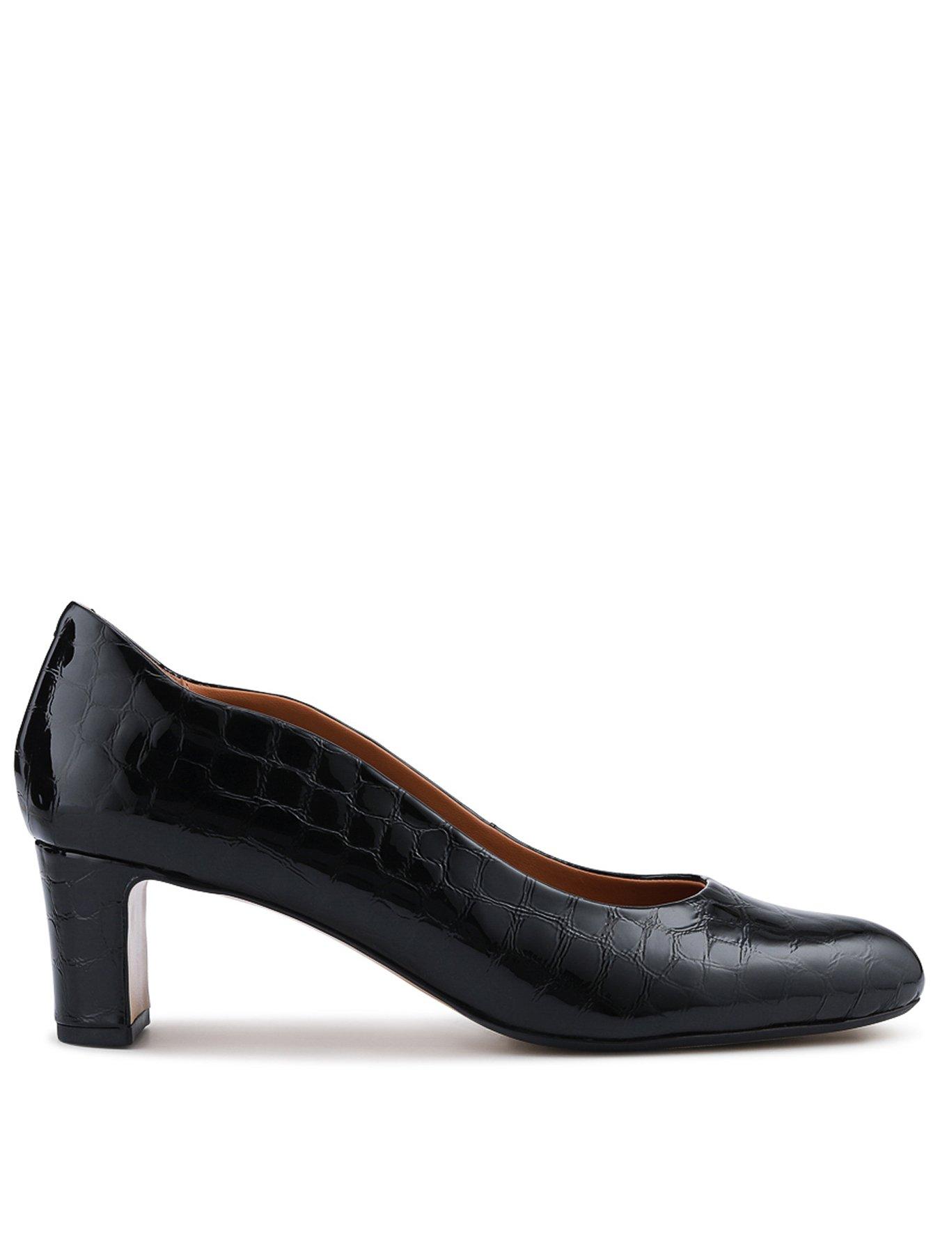  image of jones-bootmaker-zoey-croc-court-shoe-black
