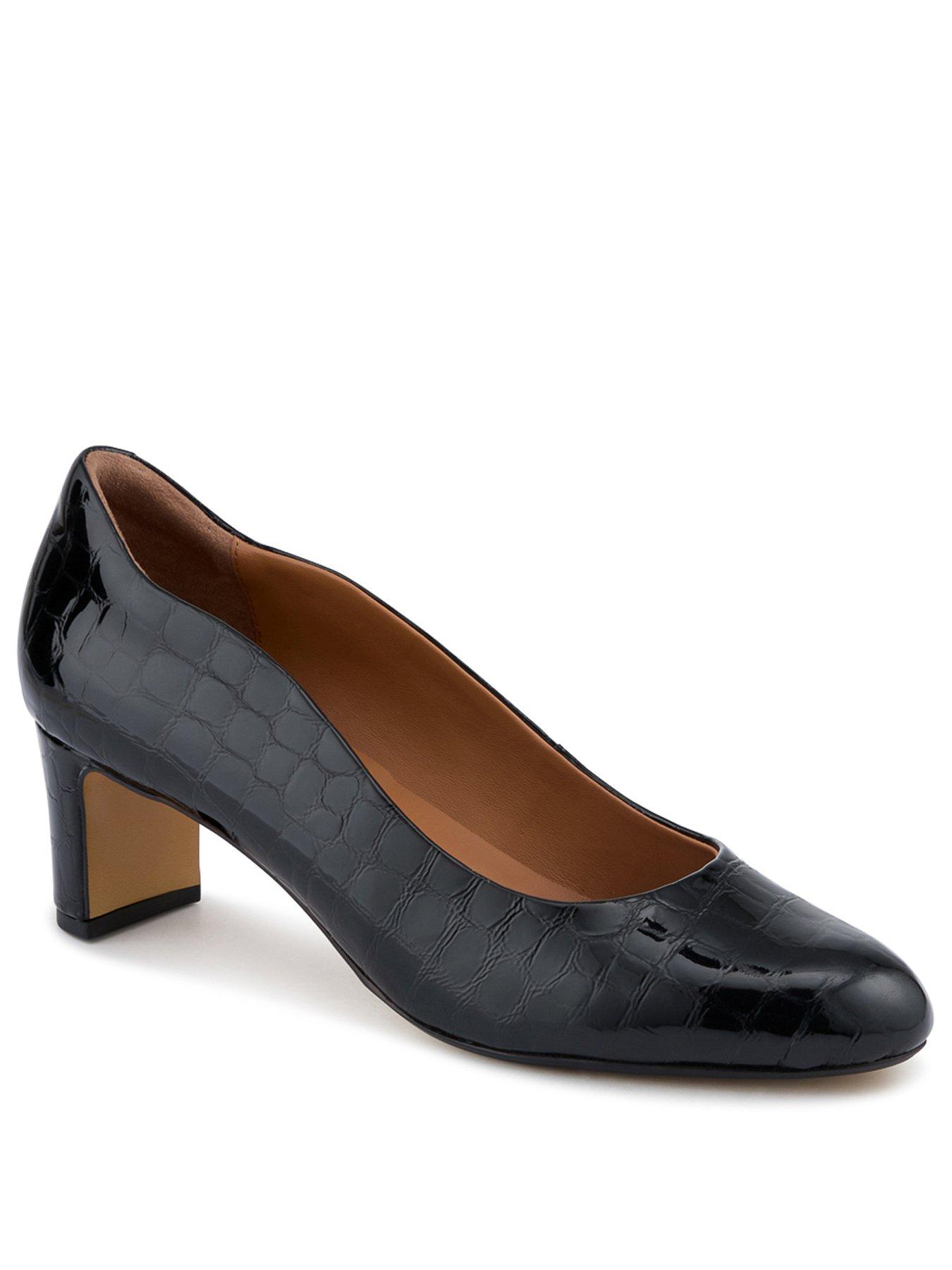 stillFront image of jones-bootmaker-zoey-croc-court-shoe-black