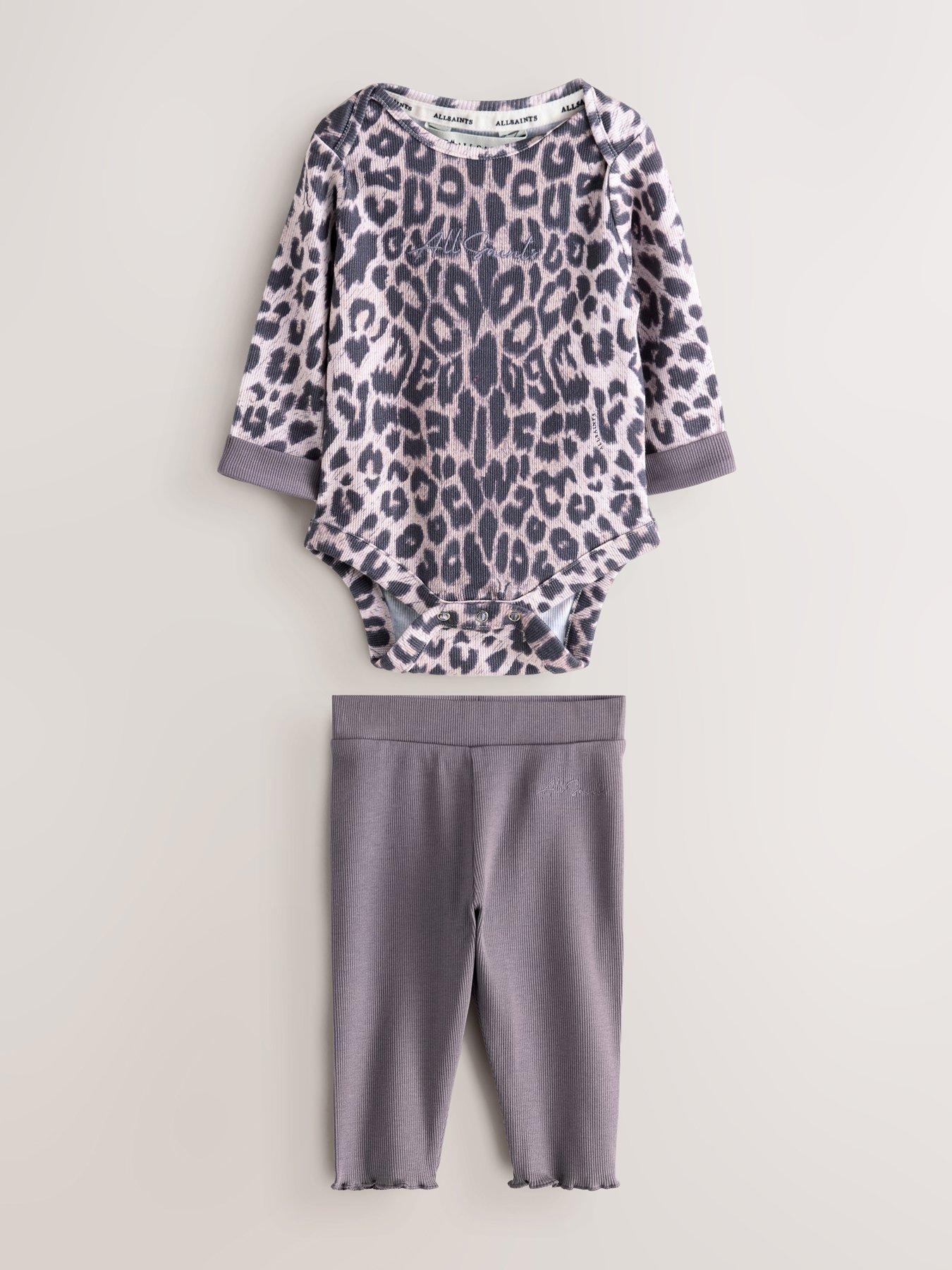 smALLSAINTS Baby Girls Leopard Top Set - Multi