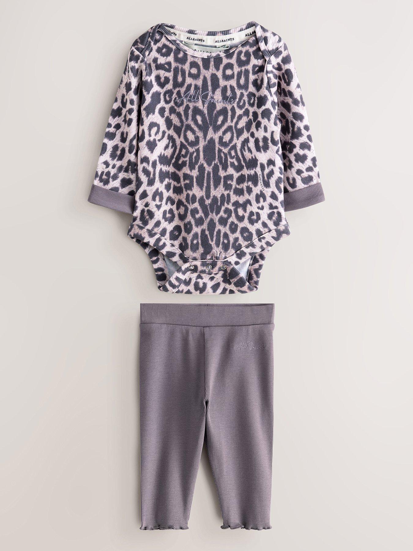 smALLSAINTS Baby Girls Leopard Top Set - Multi