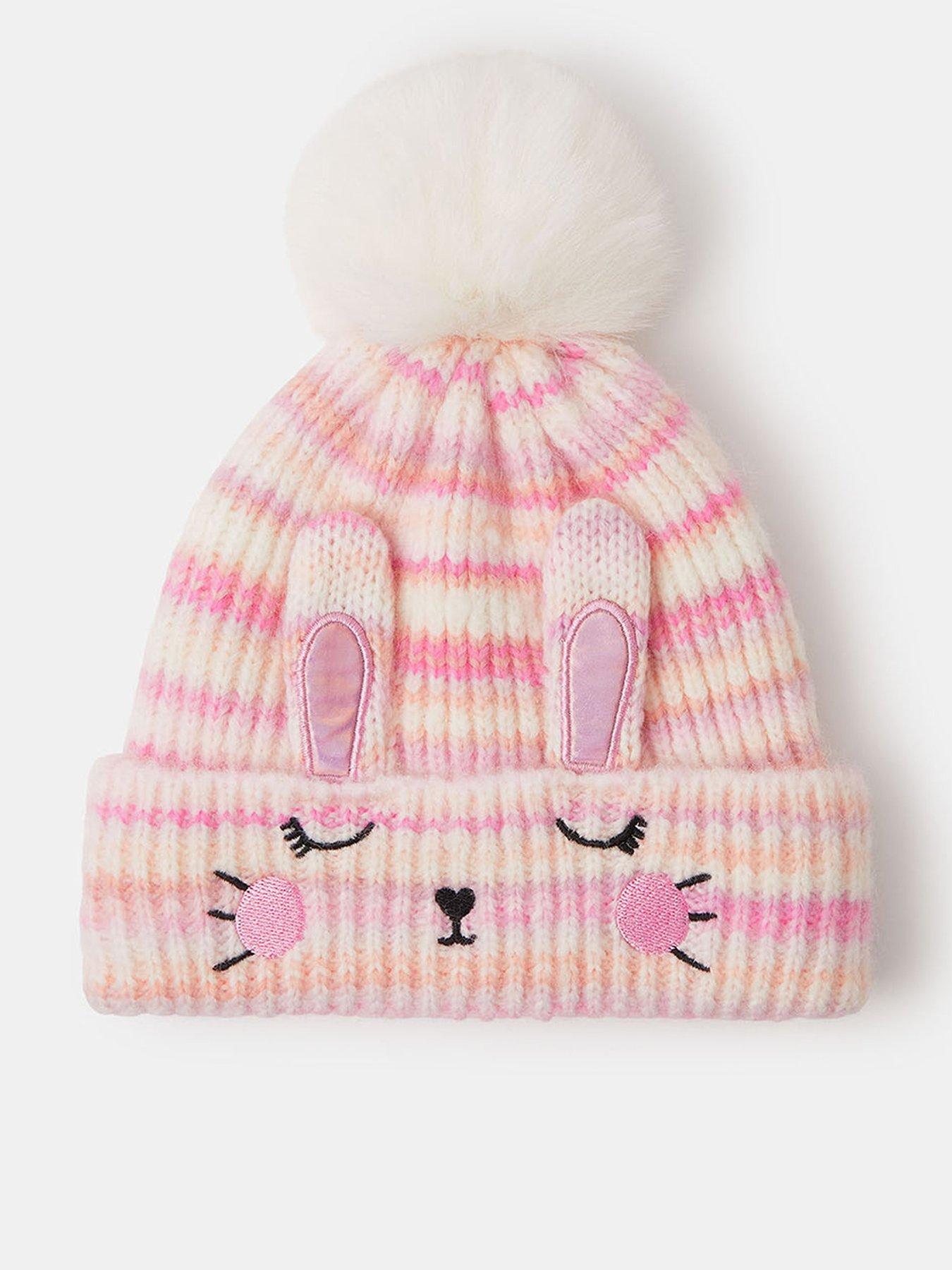 Accessorize Girls Bunny Knitted Hat - Multi