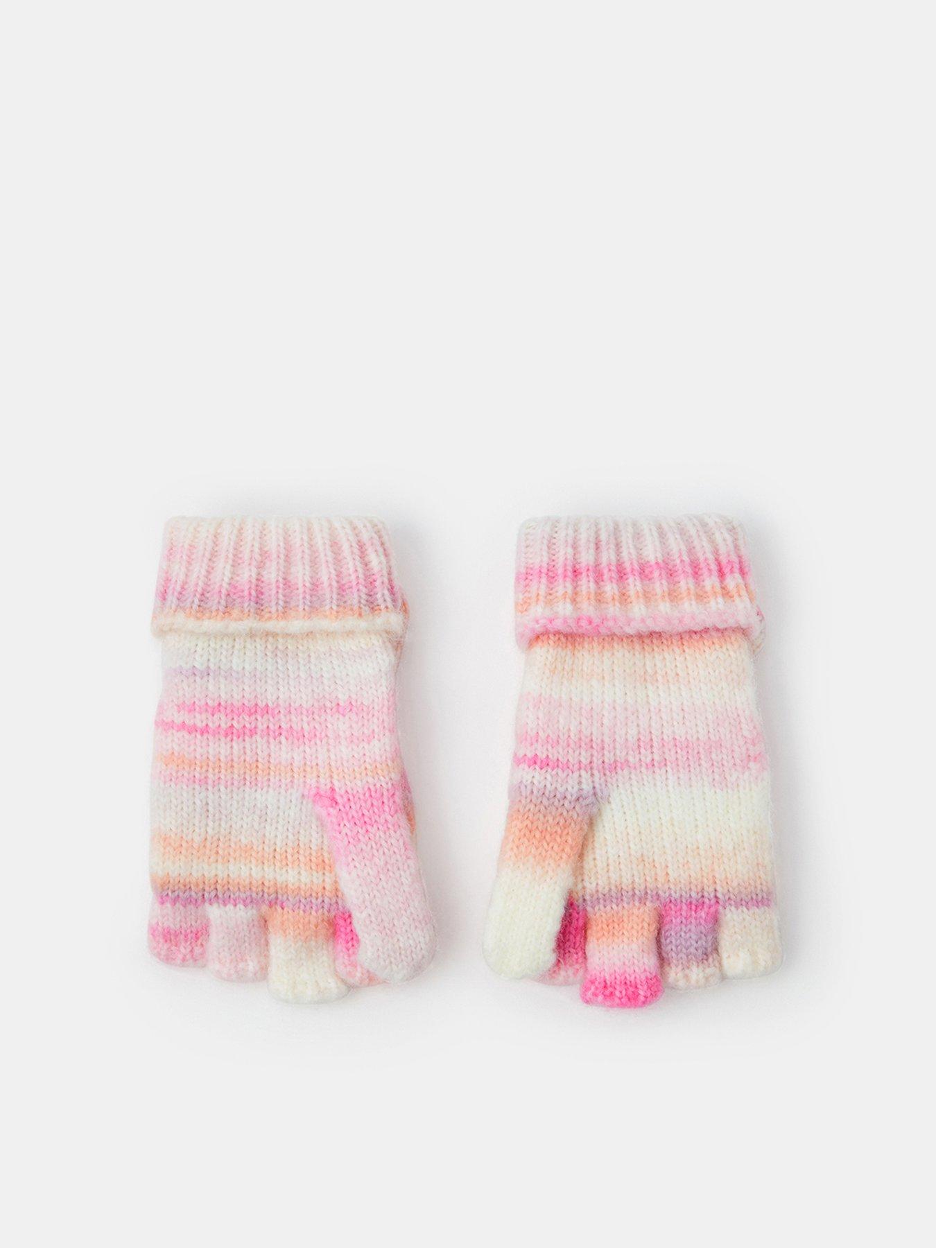  image of accessorize-girls-bunny-knitted-gloves-multi