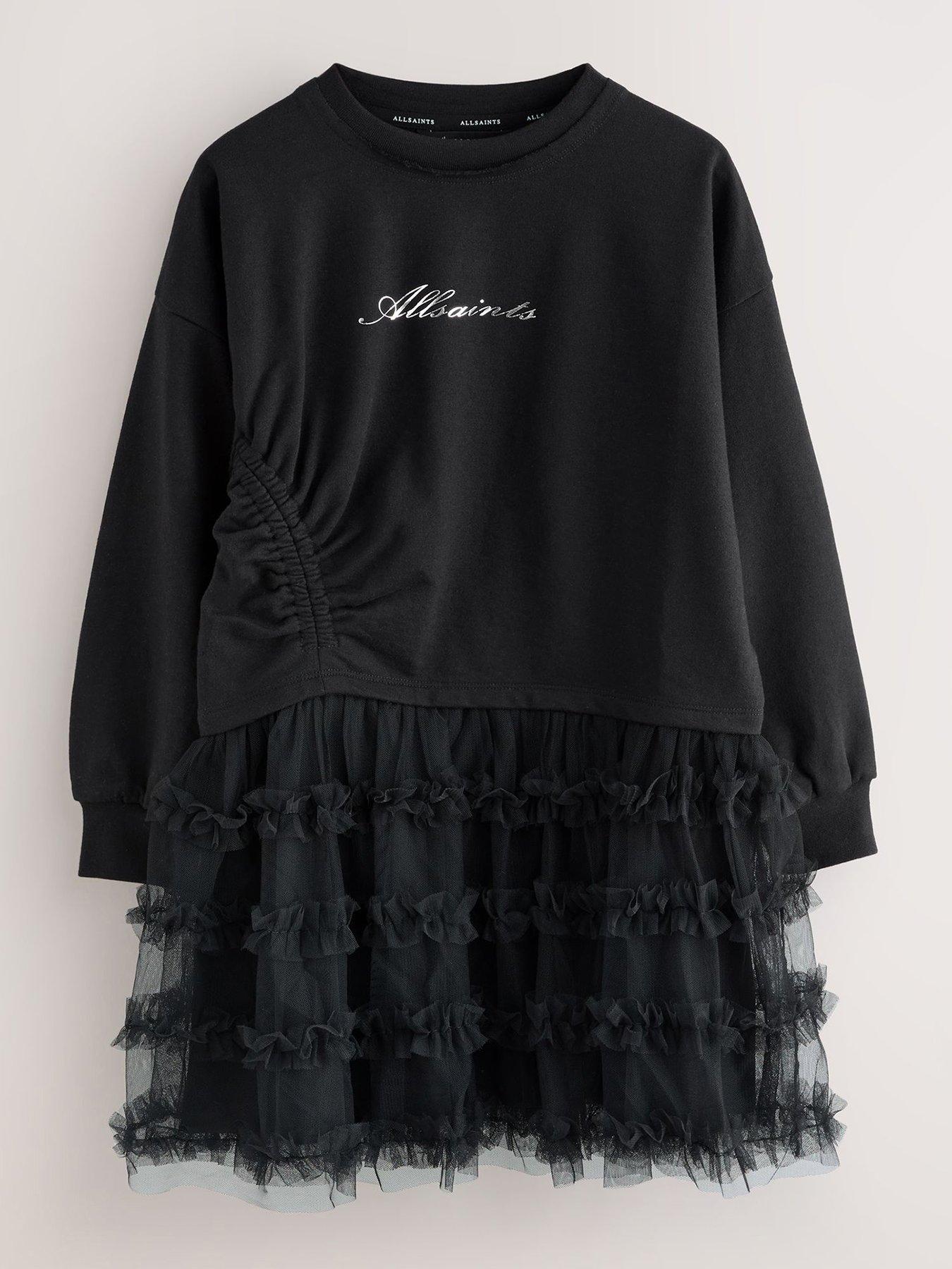 Image 2 of 7 of smALLSAINTS Younger Girls Sweat Dress - Black