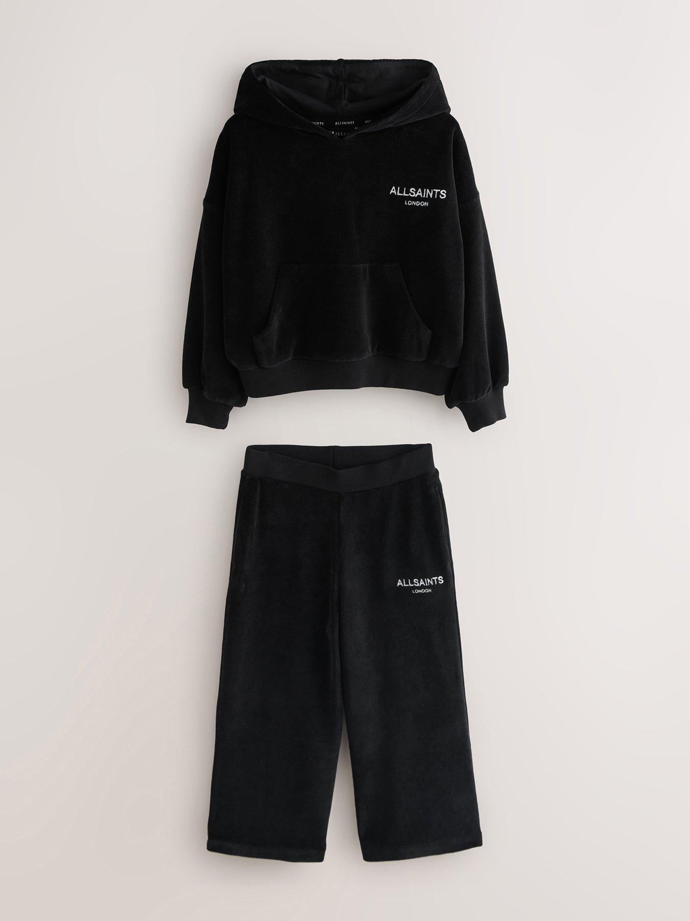 smALLSAINTS Older Girls Velour Hoodie Set - Black