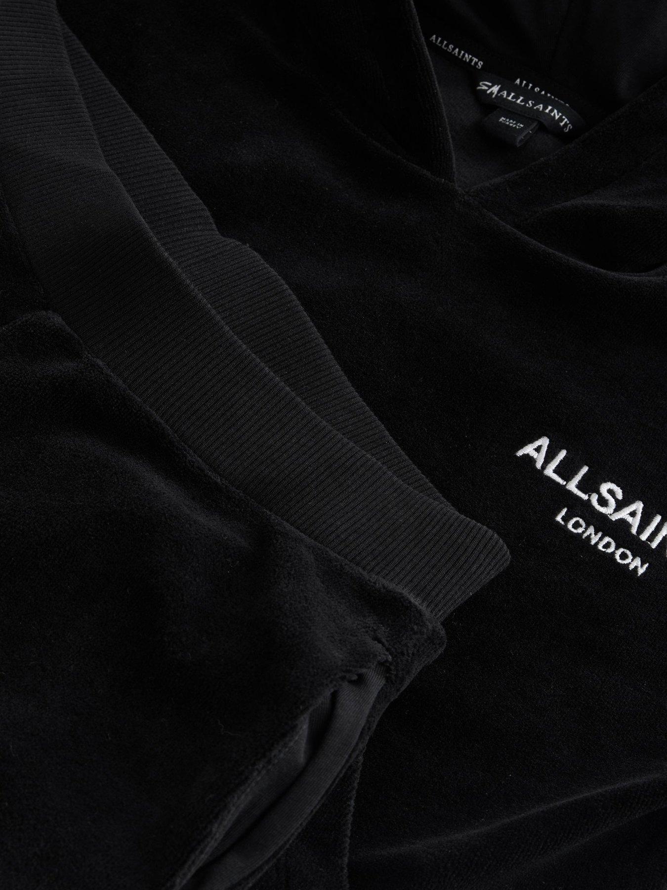  image of smallsaints-older-girls-velour-hoodie-set-black