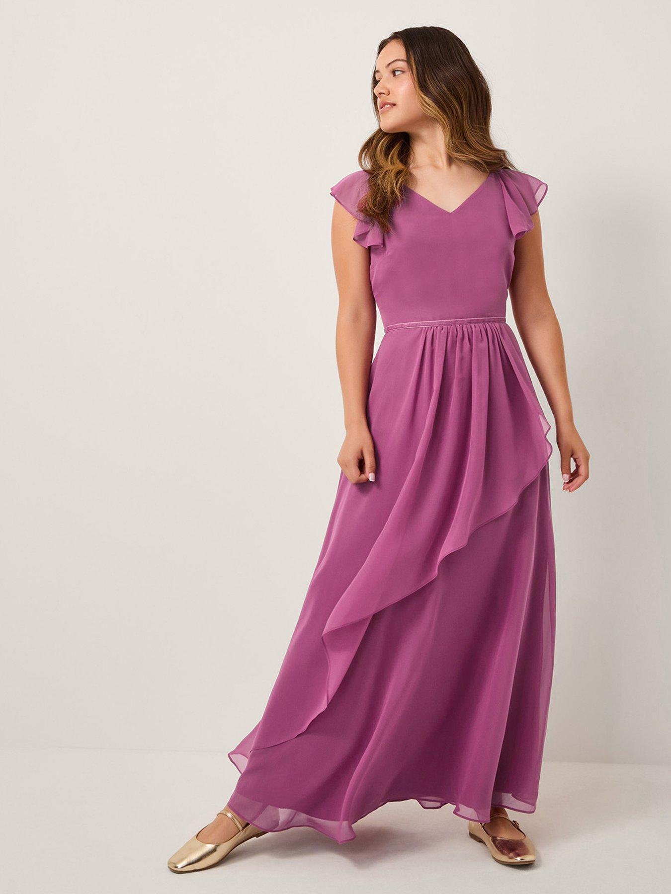 Monsoon Girls Indie Tie Back Prom Dress - Purple