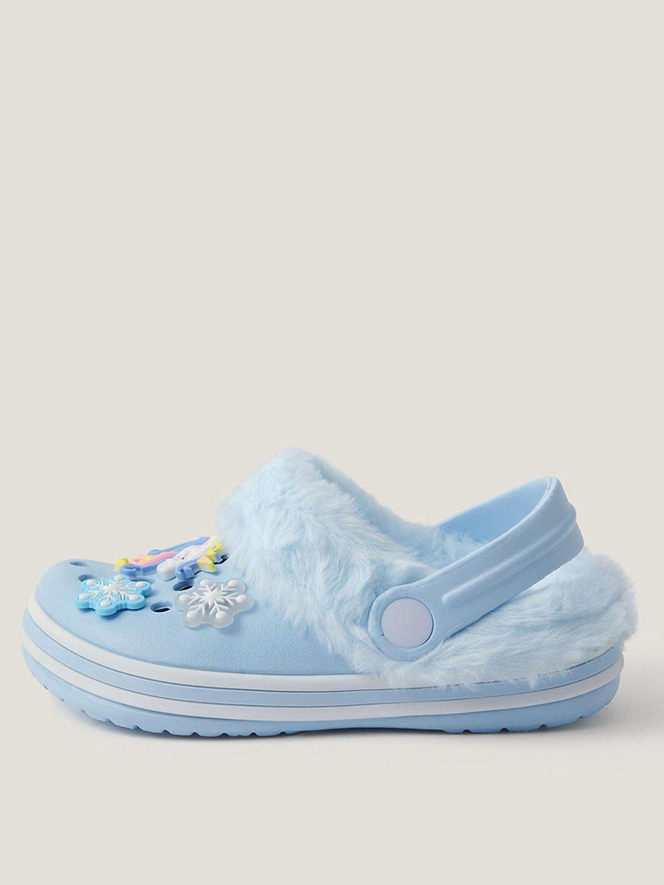 Image 2 of 3 of Monsoon Girls Fluffy Icy Unicorn Sling Back Shoe - Blue